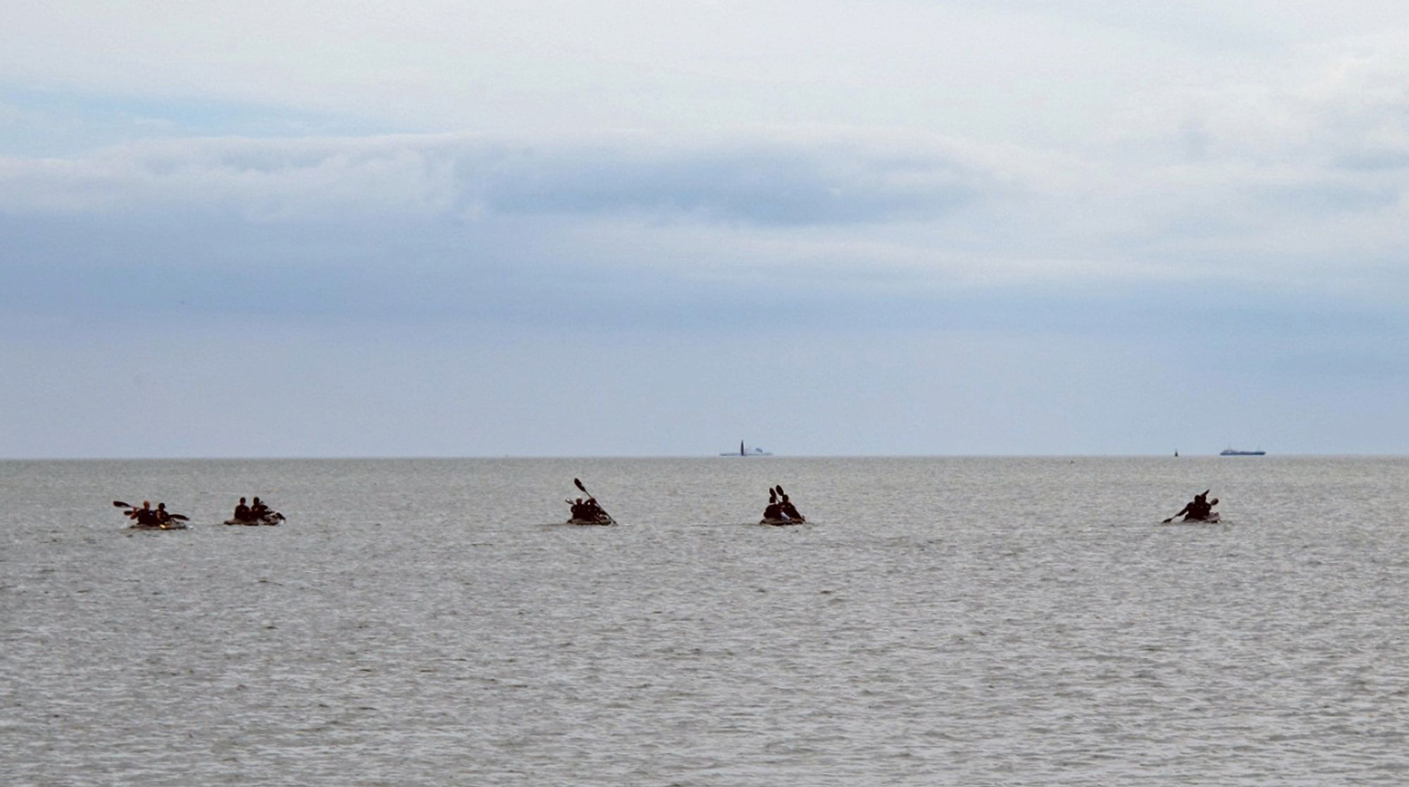 Heading out into the English Channel.