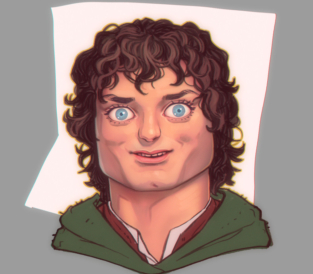 drawing of frodo baggins