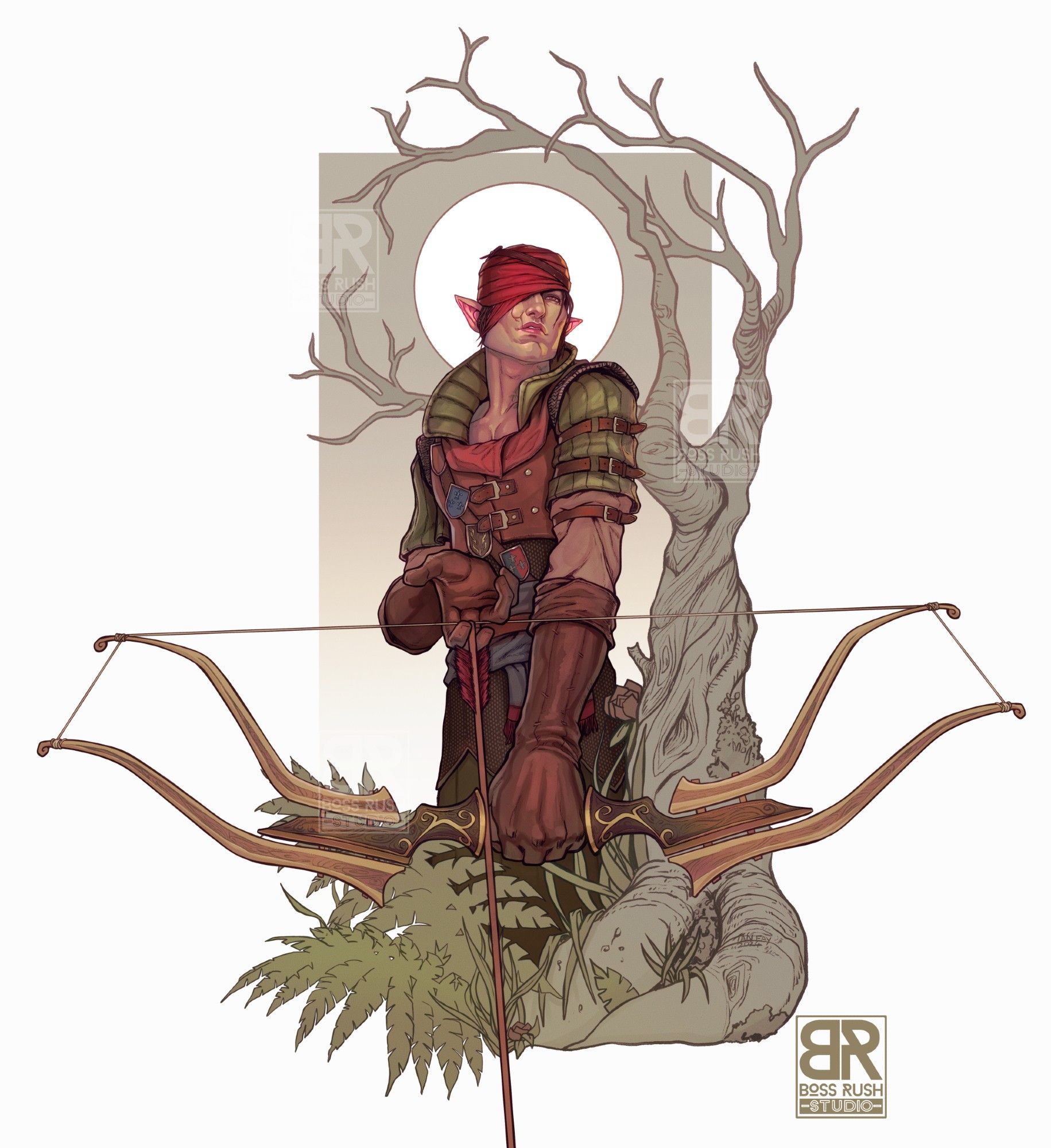 Commissioned art from this week of Iorveth from The Witcher