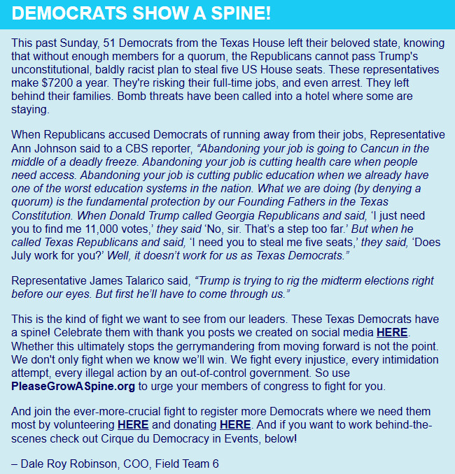Lead article from weekly Field Team 6 email nbewsletter