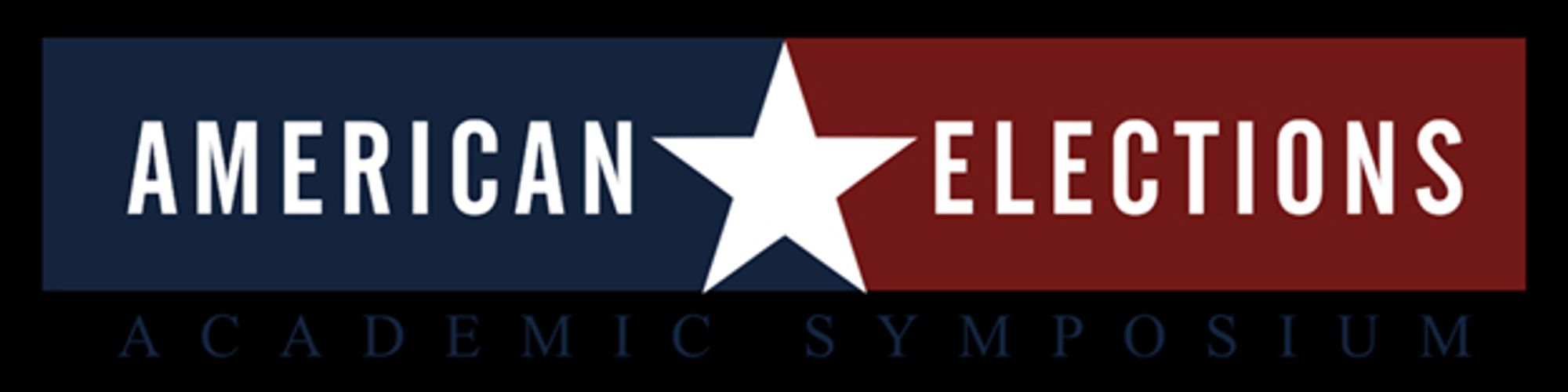 Conference logo that reads "American Elections Academic Symposium"