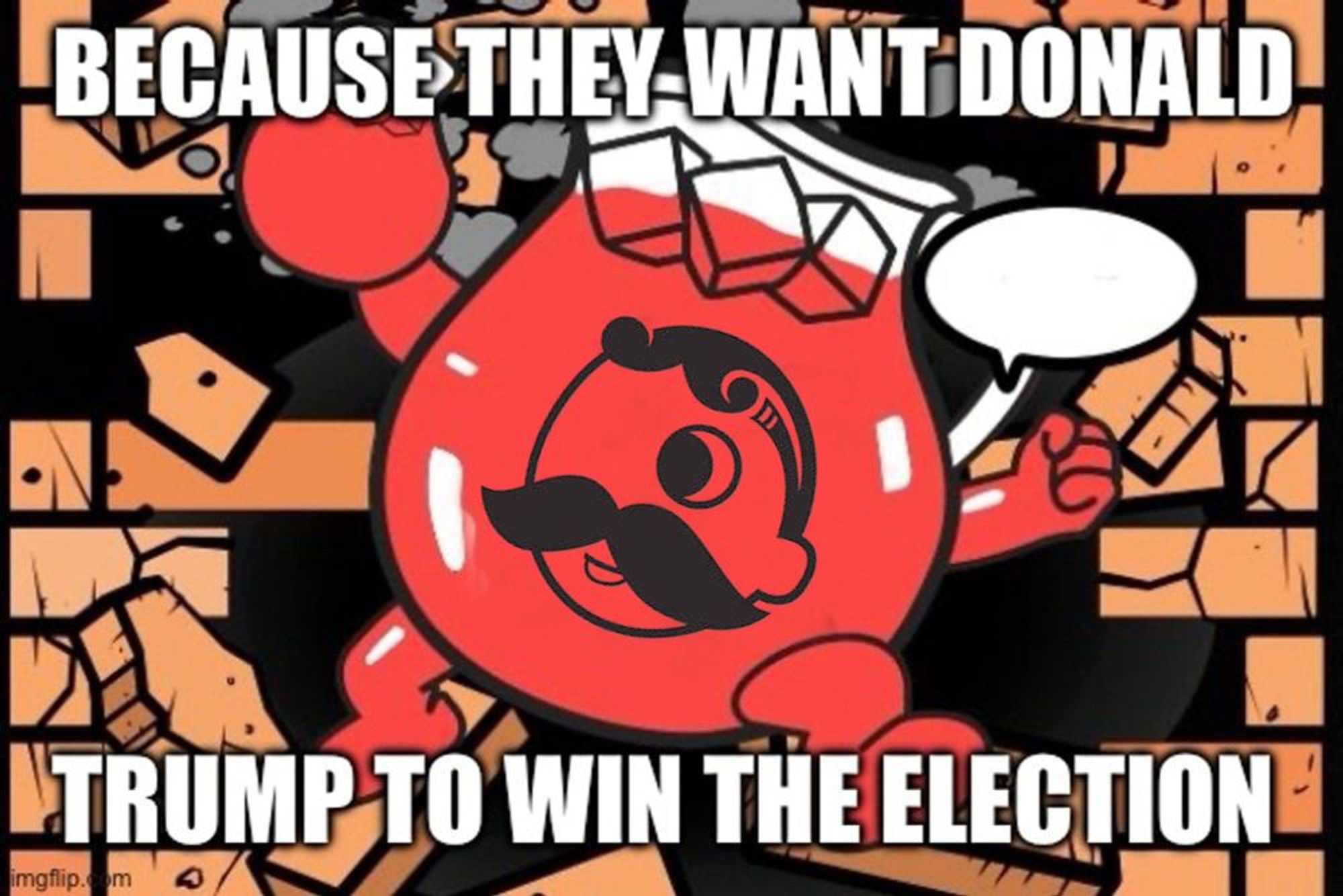 Because the want Trump to win koolaid guy