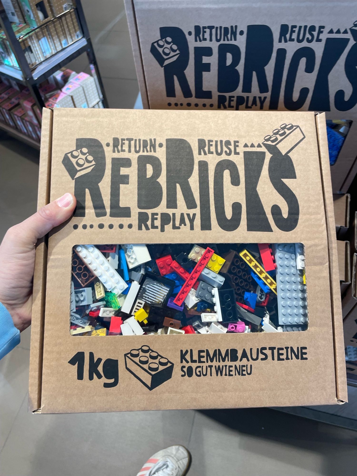 Wiederverwertete Legos im Kilopack