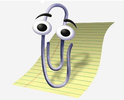 Helper paperclip character from Microsoft Office