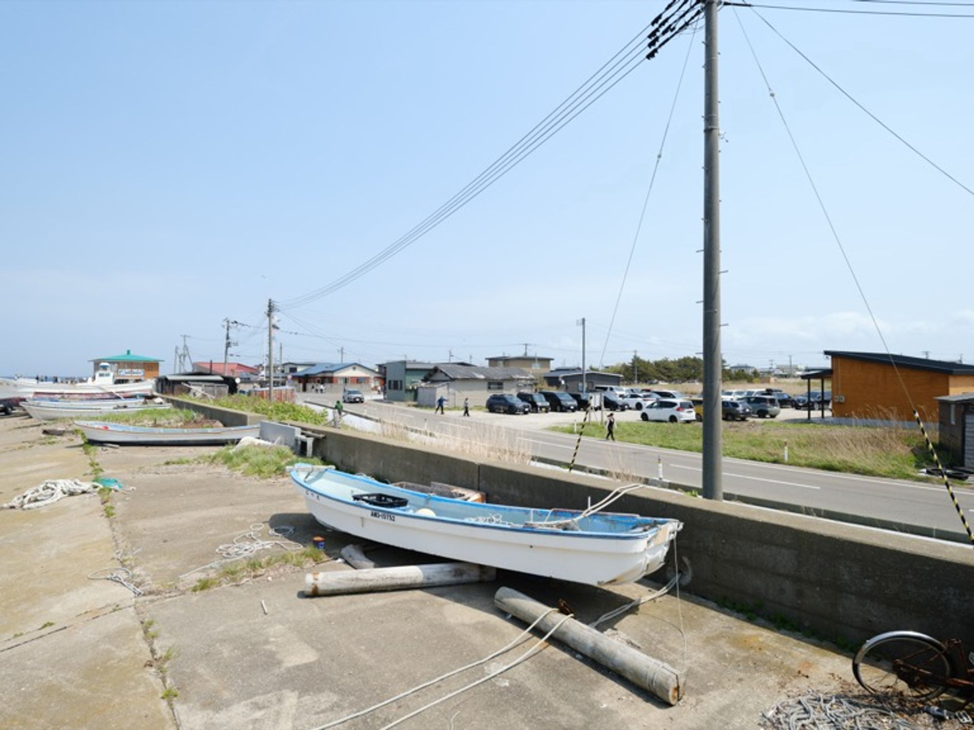 Fishing boats in a fishing village. Oma-zaki is famous as a tourist destination, but it is also famous for its fishing industry. Captured in 2024 with the GFX100S and GF23mmF4 R LM WR. Aomori, Japan.