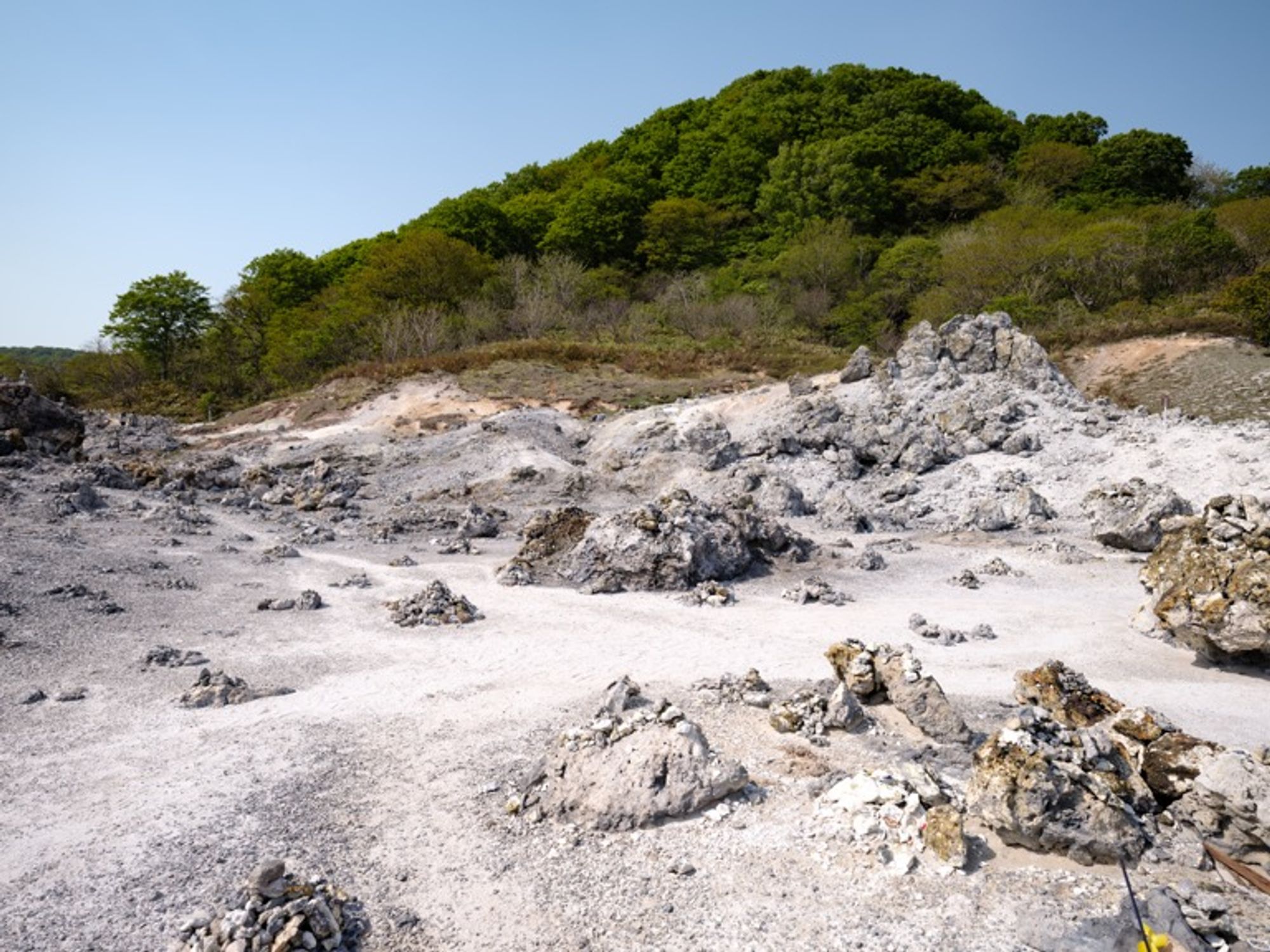 The rock area of Mount Osorezan is filled with the smell of sulfur and is called hell. Captured in 2024 with the GFX100S and GF23mmF4 R LM WR. Aomori, Japan.