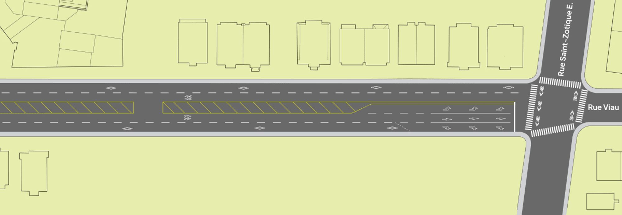 Rue Viau : nouvelle configuration