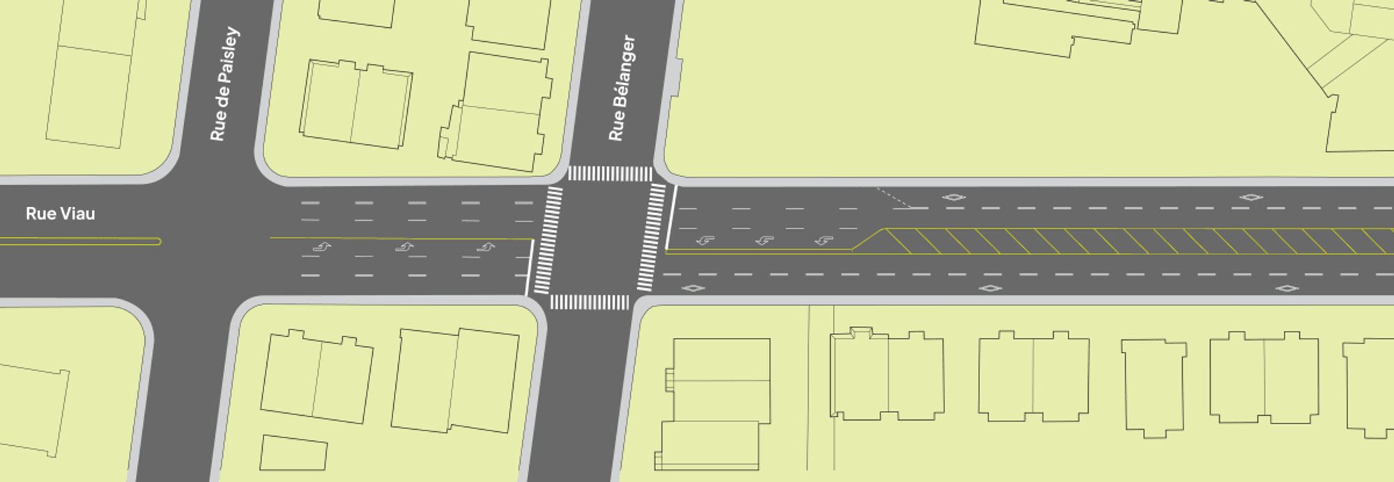 Rue Viau : nouvelle configuration