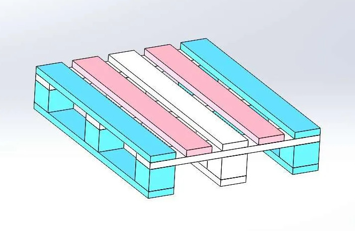 Une palette au couleurs du drapeau trans