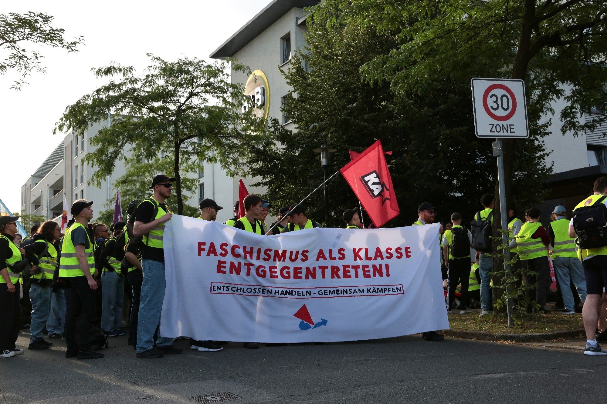 Blick auf die Blockade