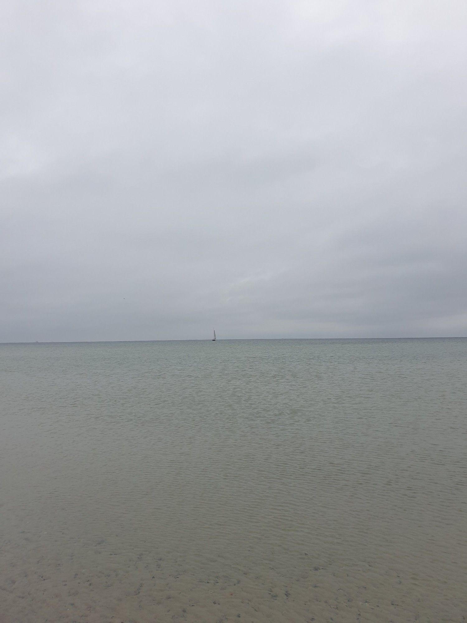 segelboot am horizont