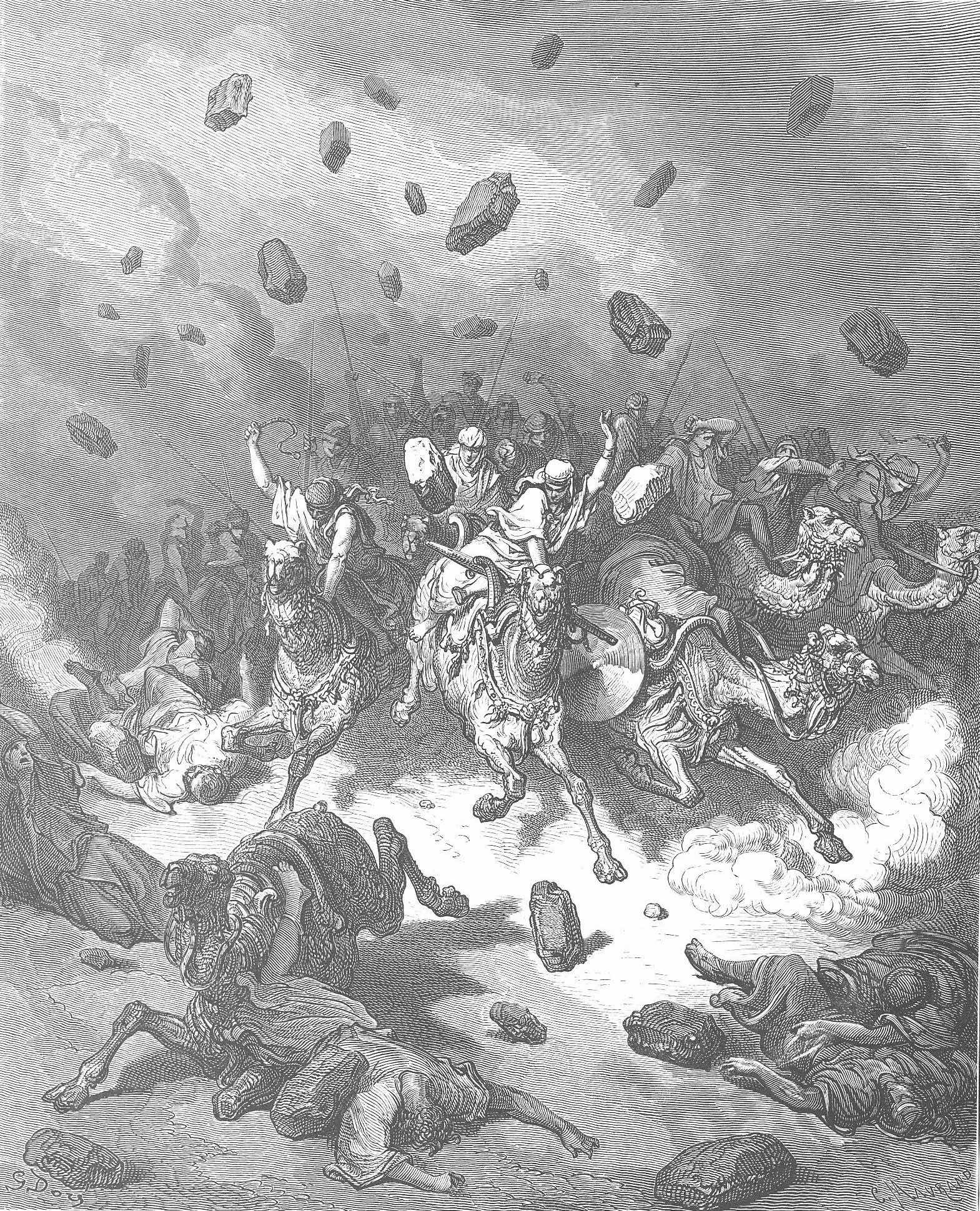 Destruction of the Army of the Amorites by Gustave Doré.