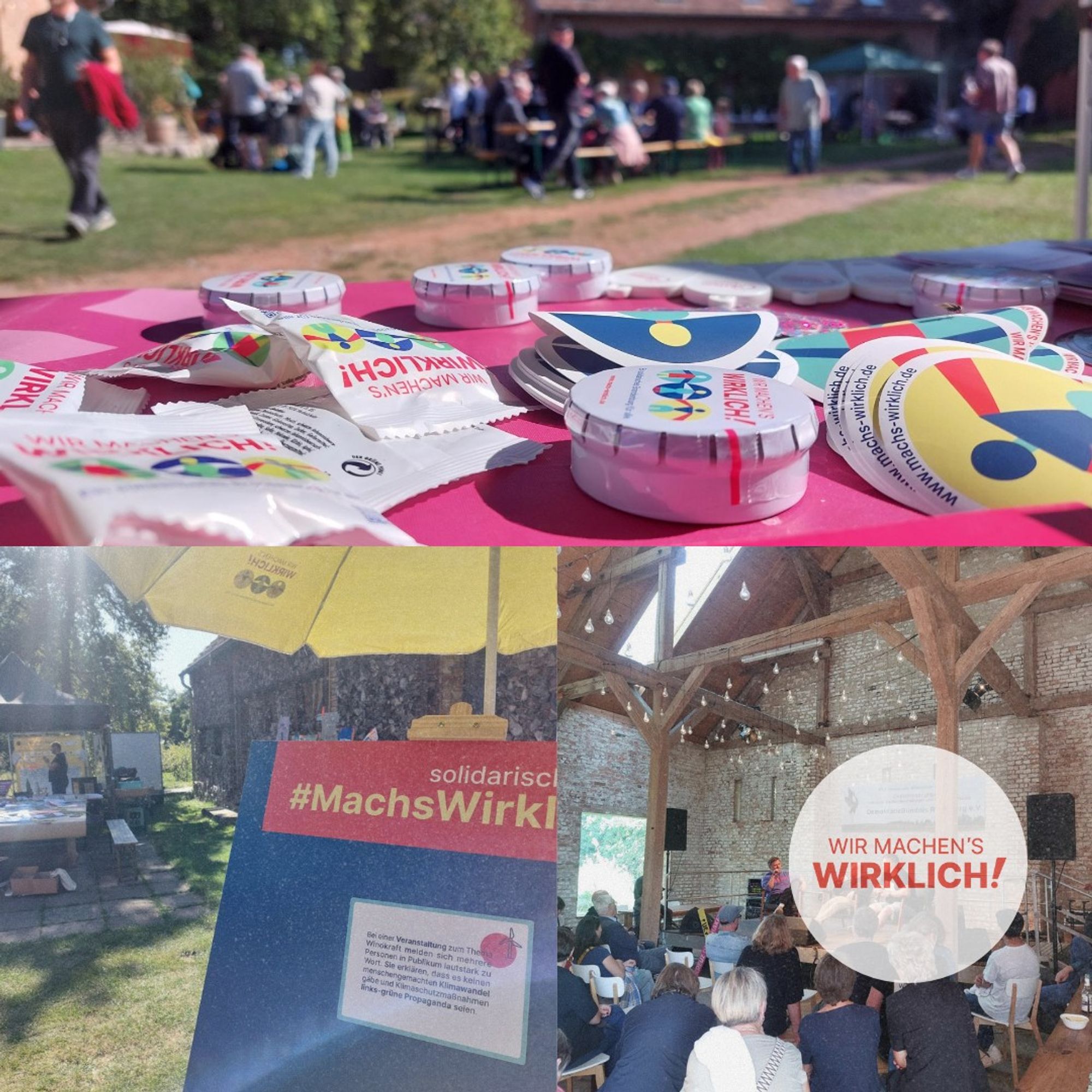 Fotos mit Eindrücken vom Demokratiefest in Rutenberg.