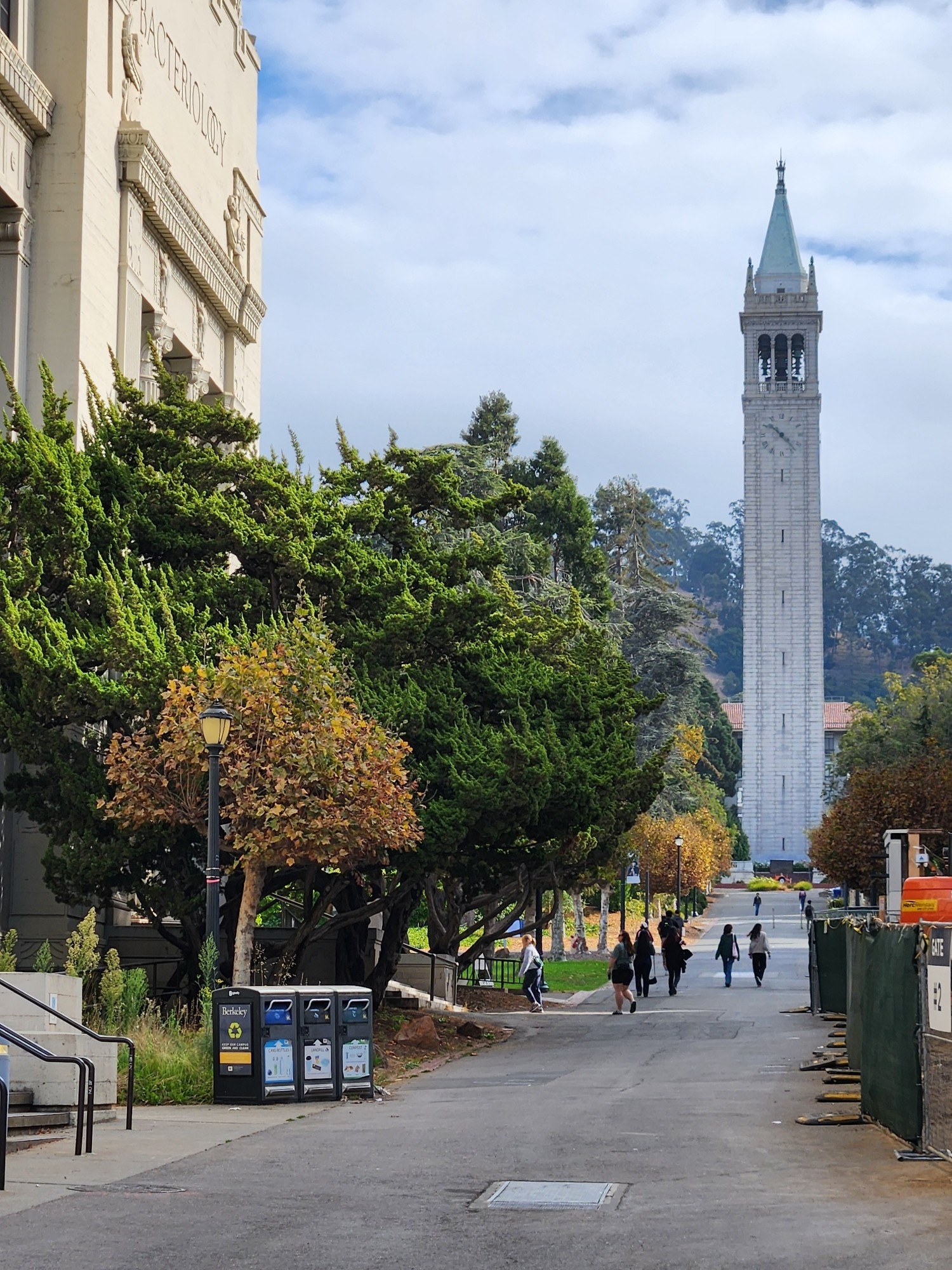 Sather Tower stands looking over campus.