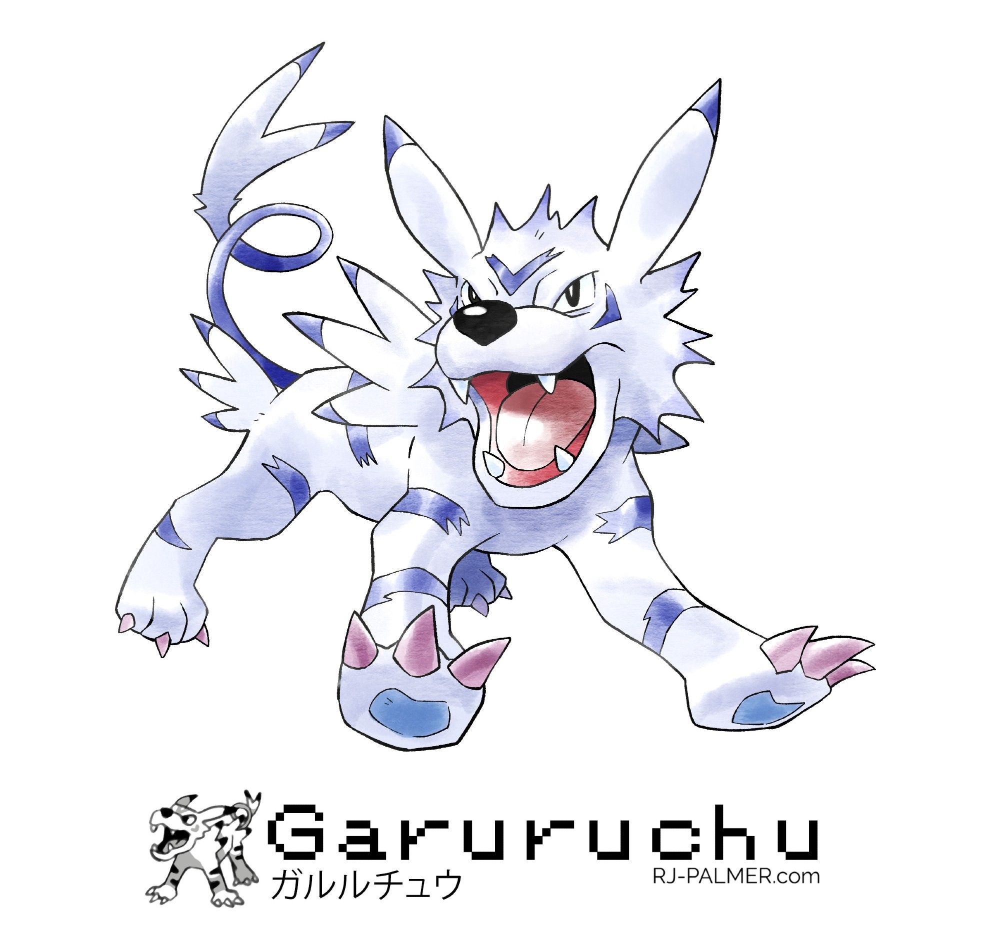 Ken Sugimori Style Garurumon