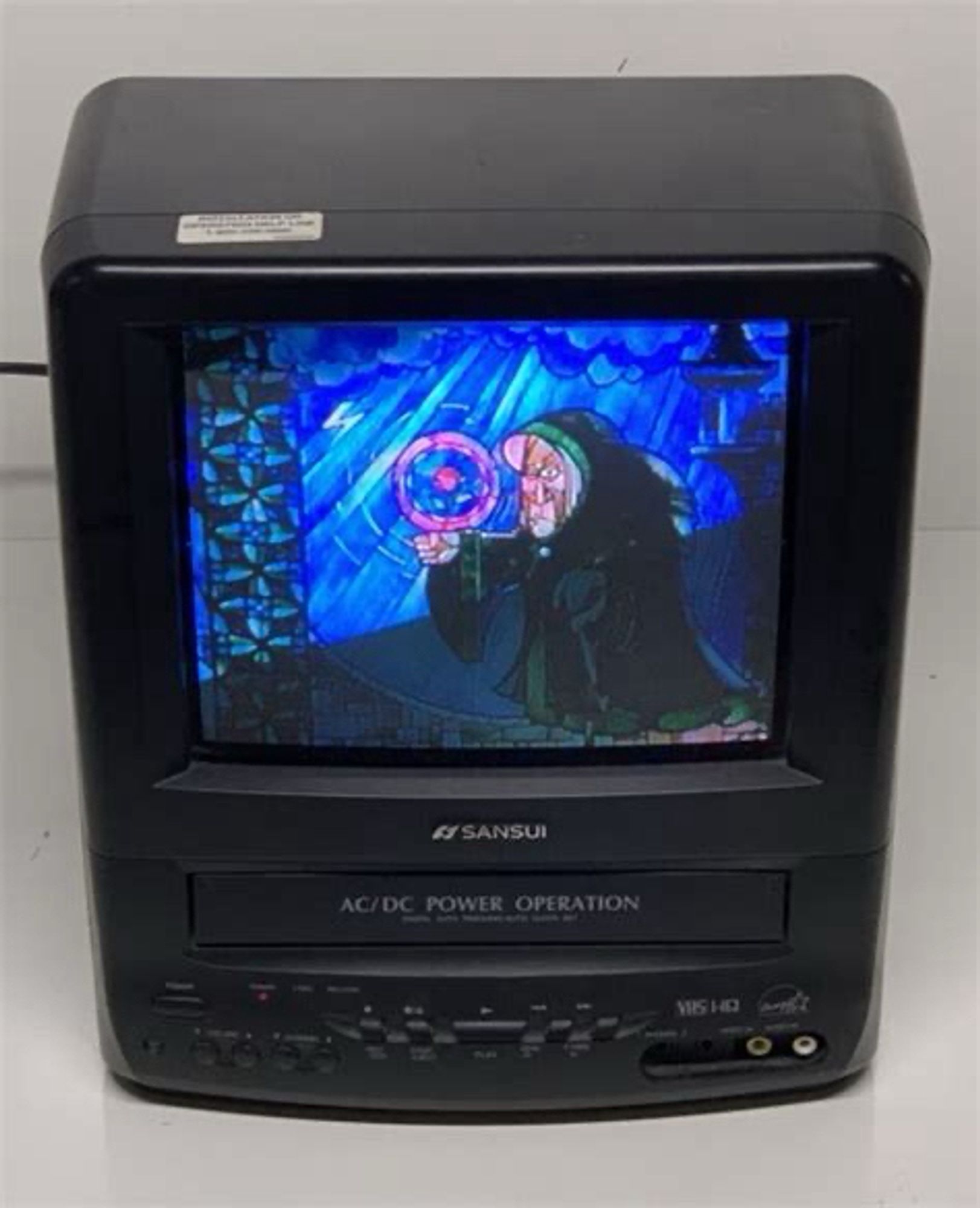 sansui com0961b 9" tv vcr combo