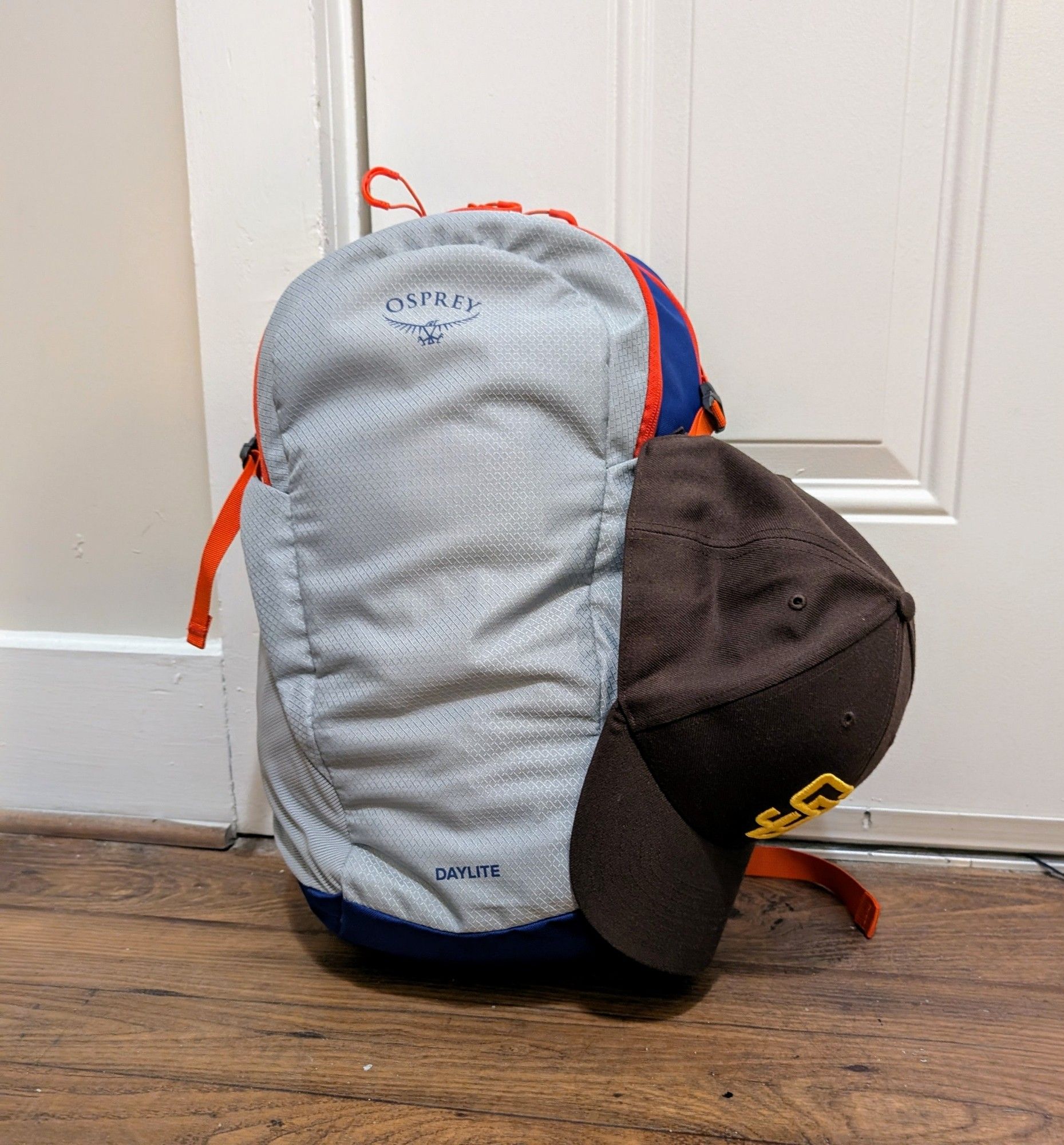 Same backpack and door from prior post but now with a Padres hat buckled to it