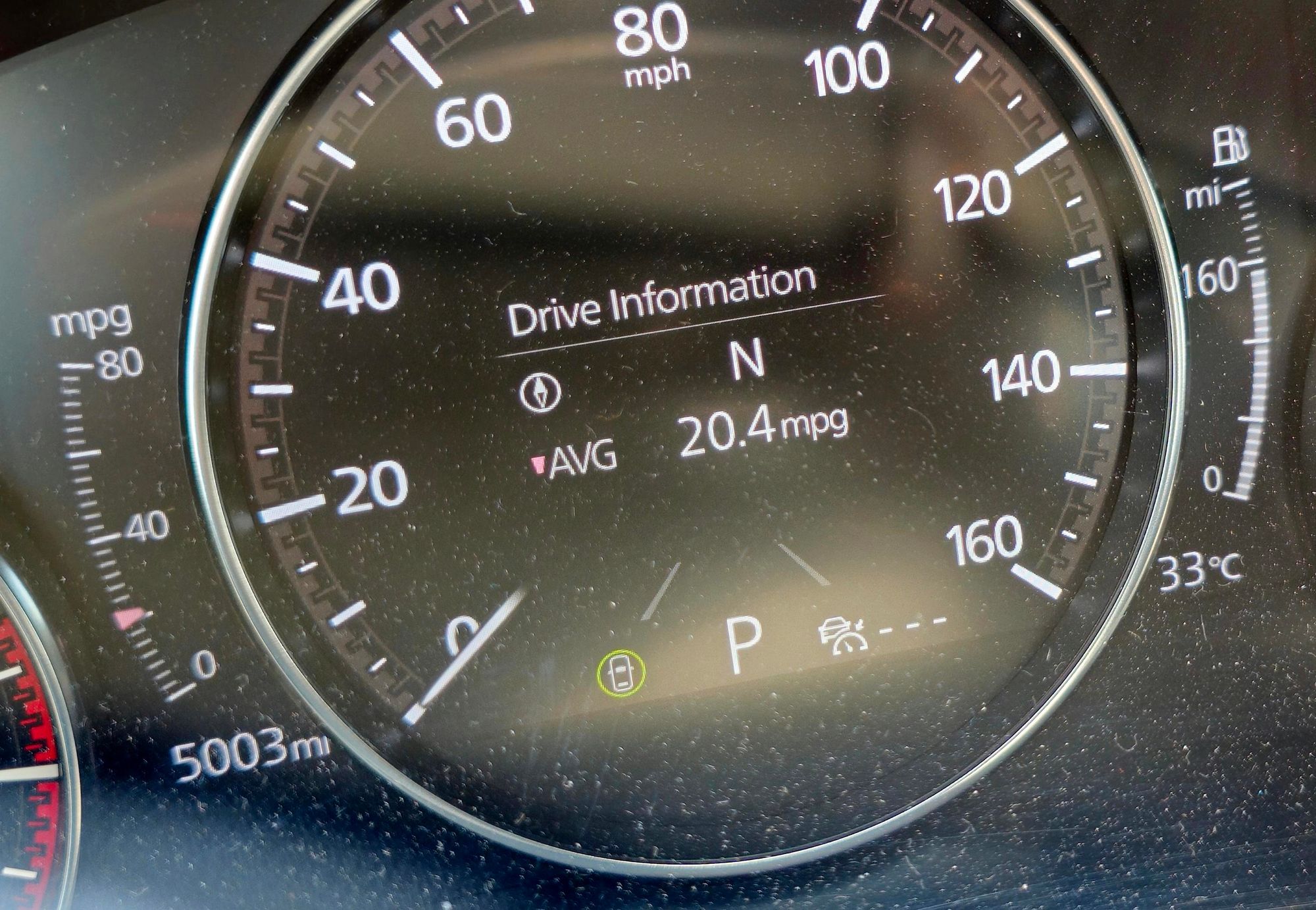 Mazda3 Sedan Turbo Premium Plus gauge screen