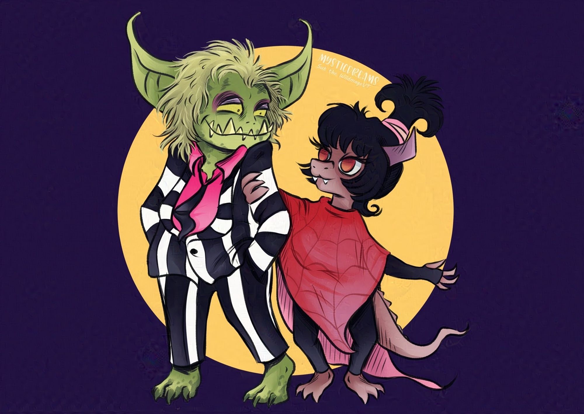 My Vtuber & Husband Cosplay Beetlejuice + Lydia