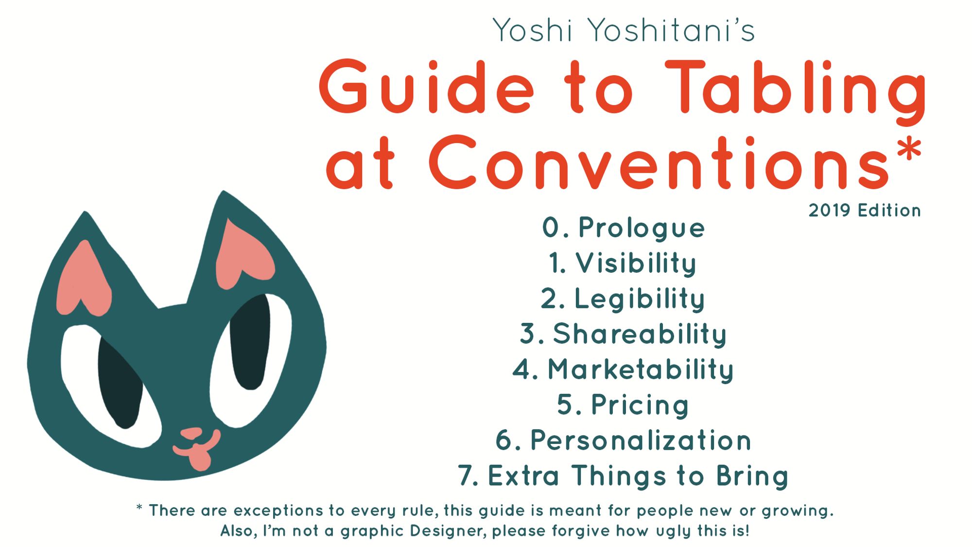 Yoshi Yoshitani's Guide to Tabling at Conventions