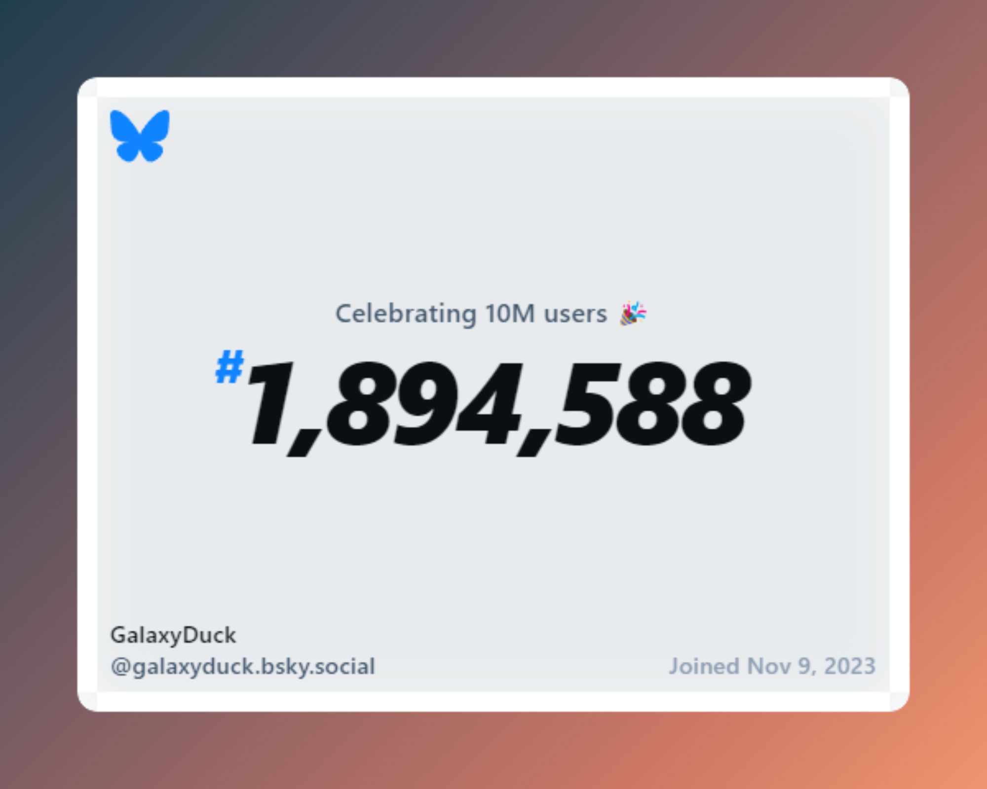 The #1,894,588th person to join bluesky image