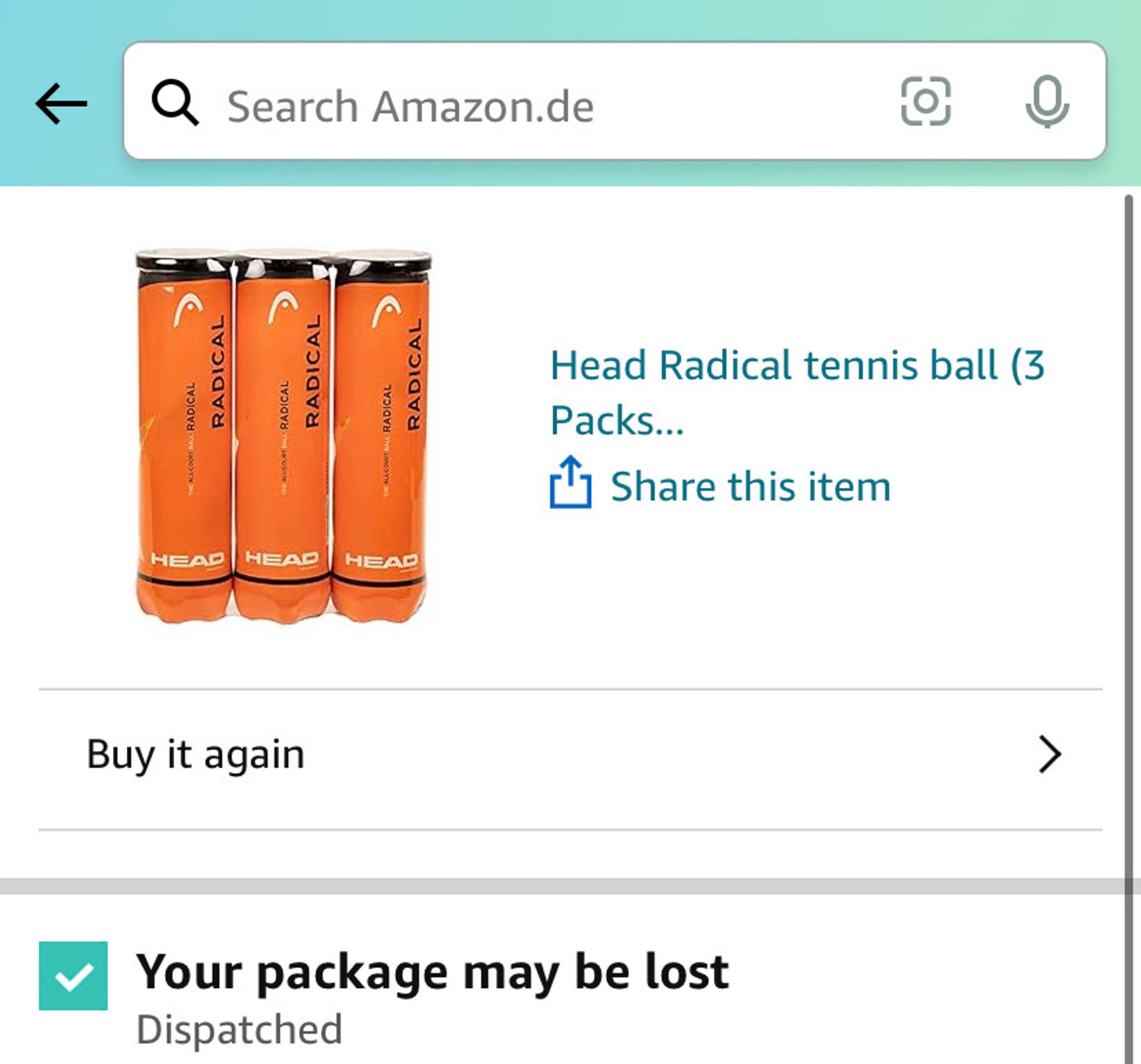 Amazon package shows it “may be lost”