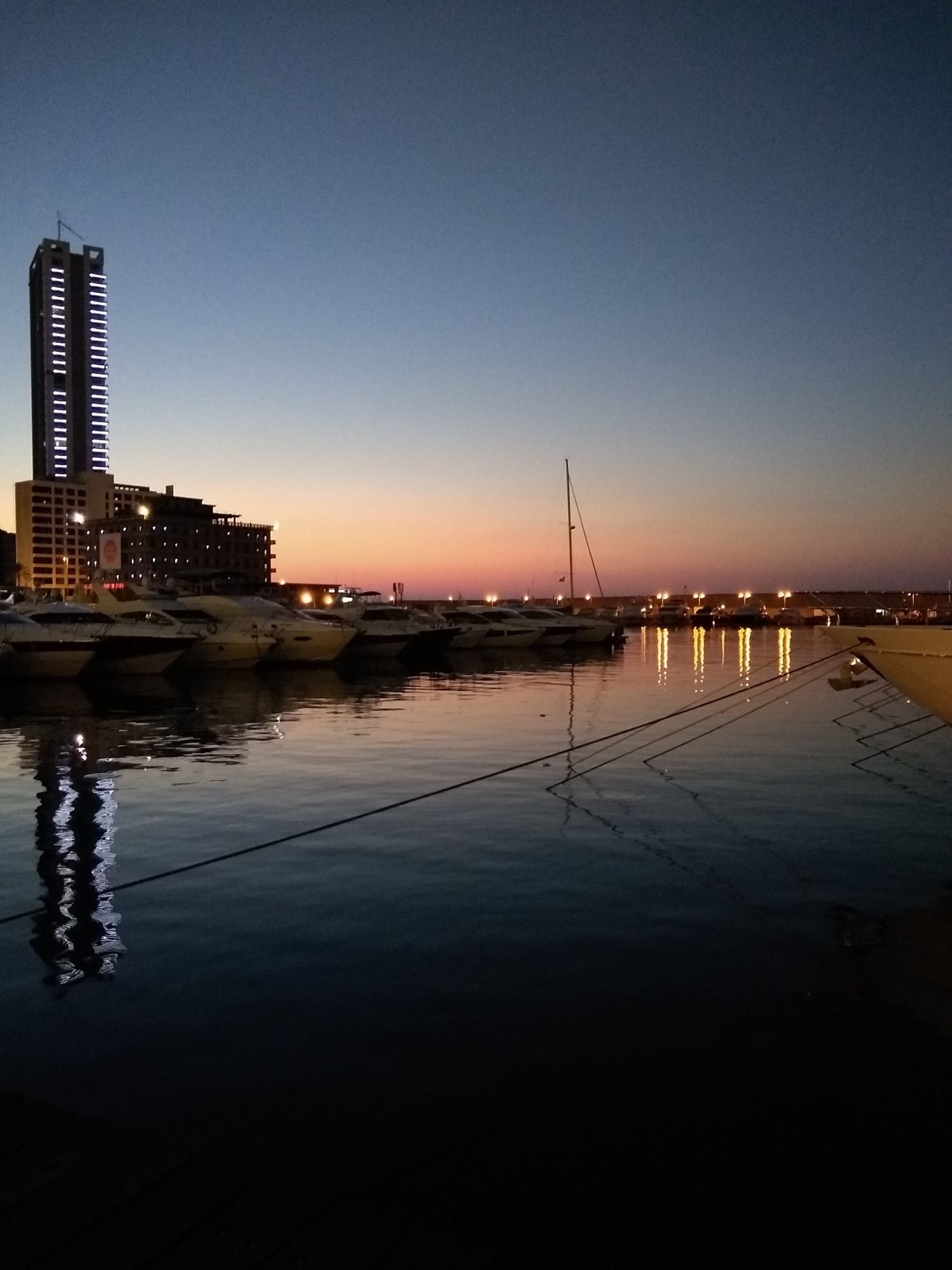 Sunset over the pier from the boardwalk