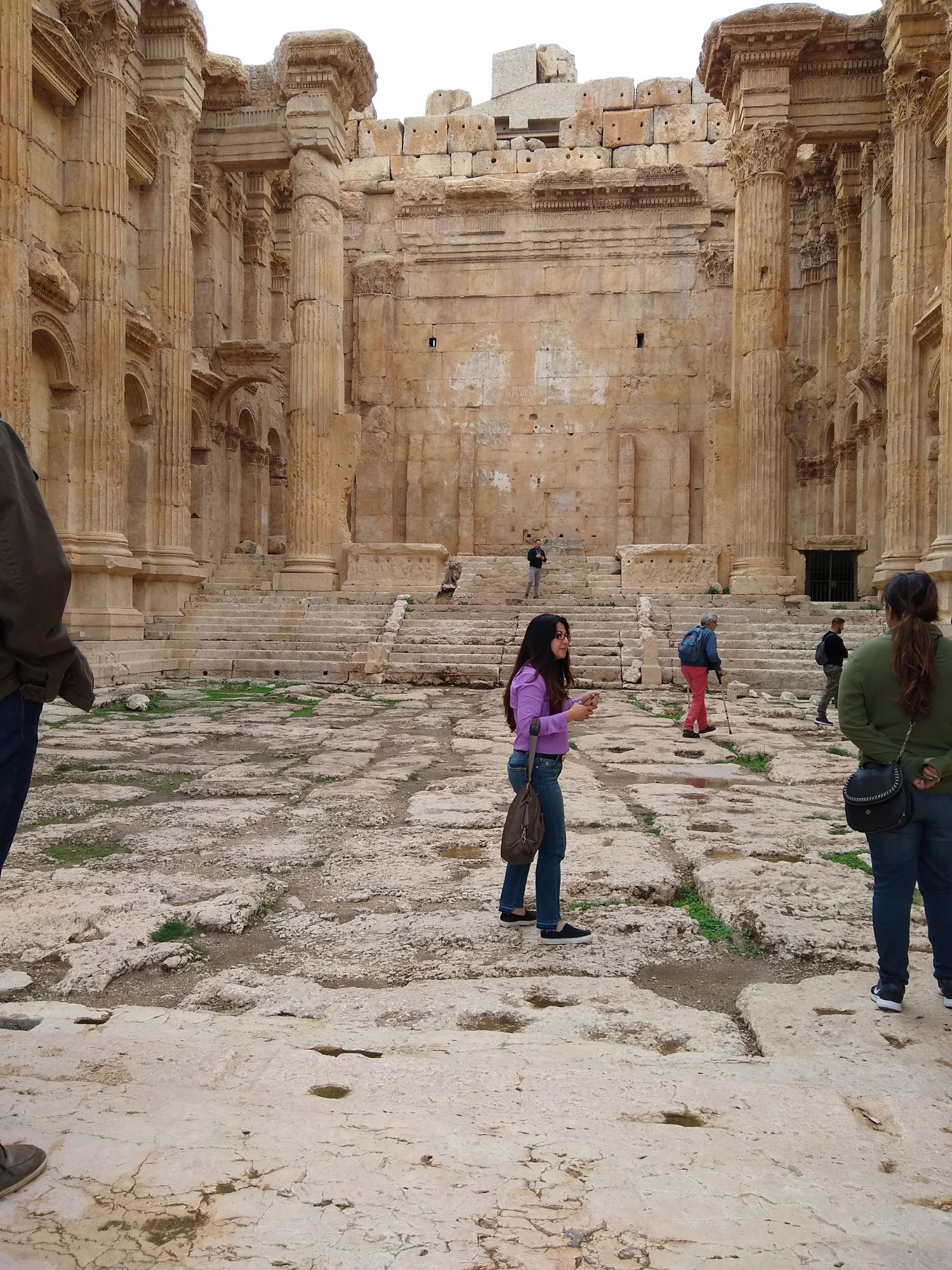 Inside the Temple of Bacchus in Baalbek