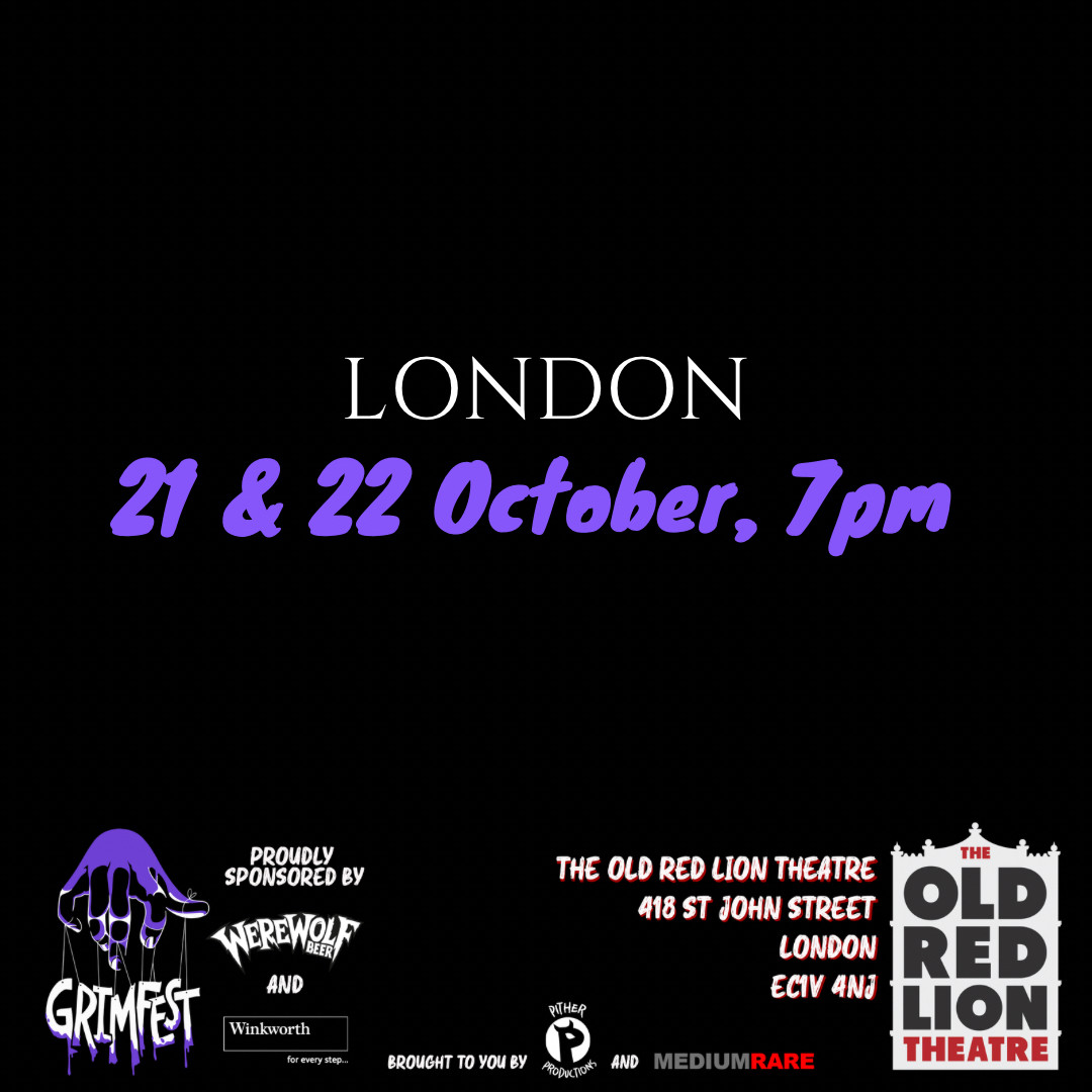 Text: LONDON, 21 & 22 October, 7pm
Plus sponsor logos