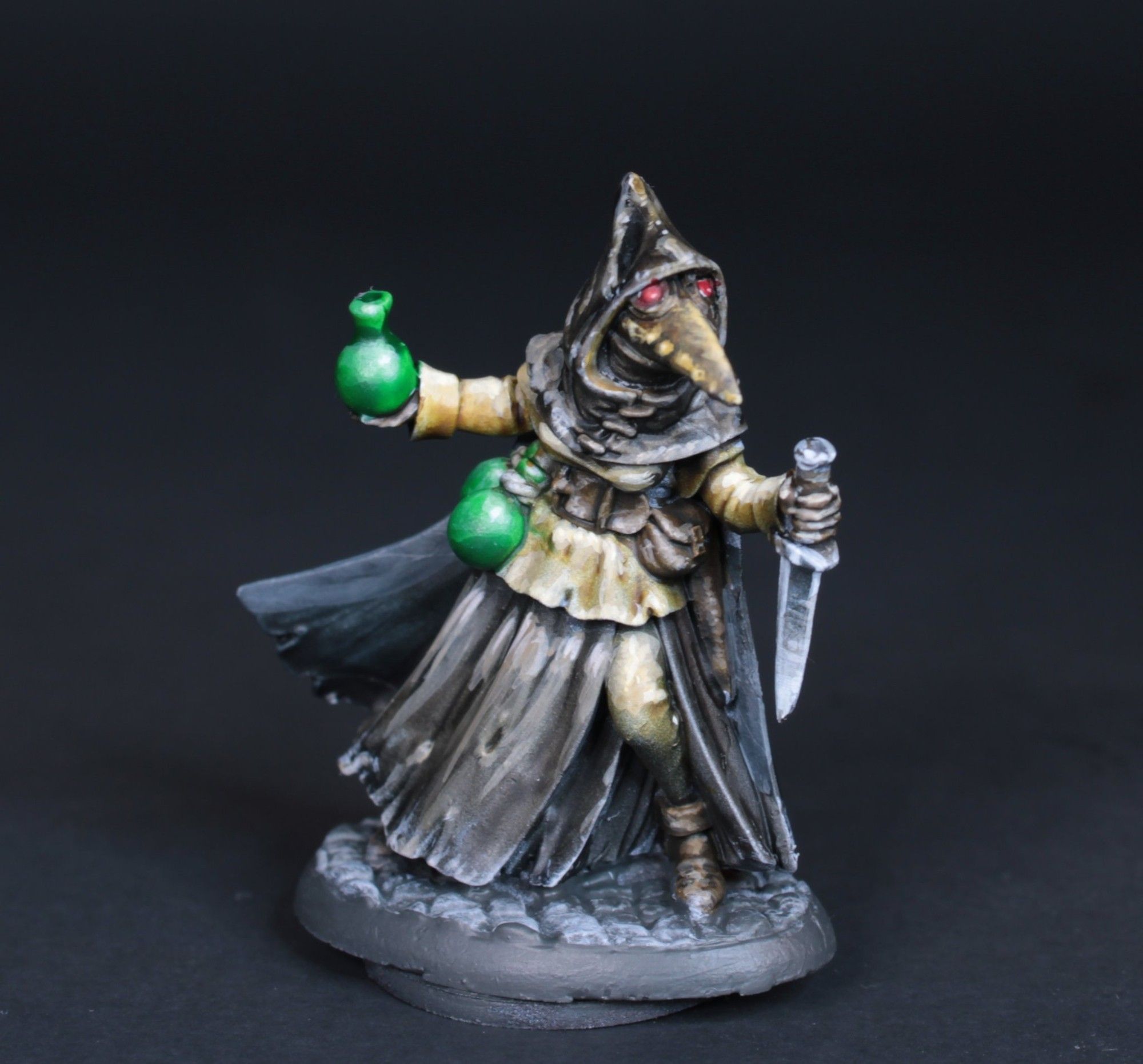 A plague doctor miniature.