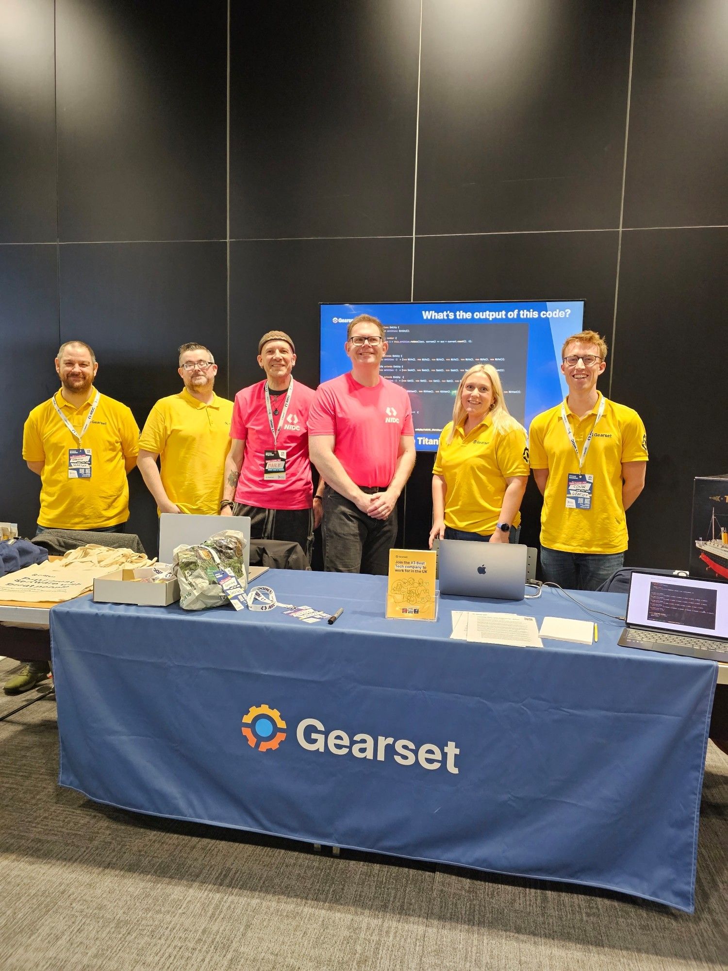 The Gearset exhibition stand at NIDC