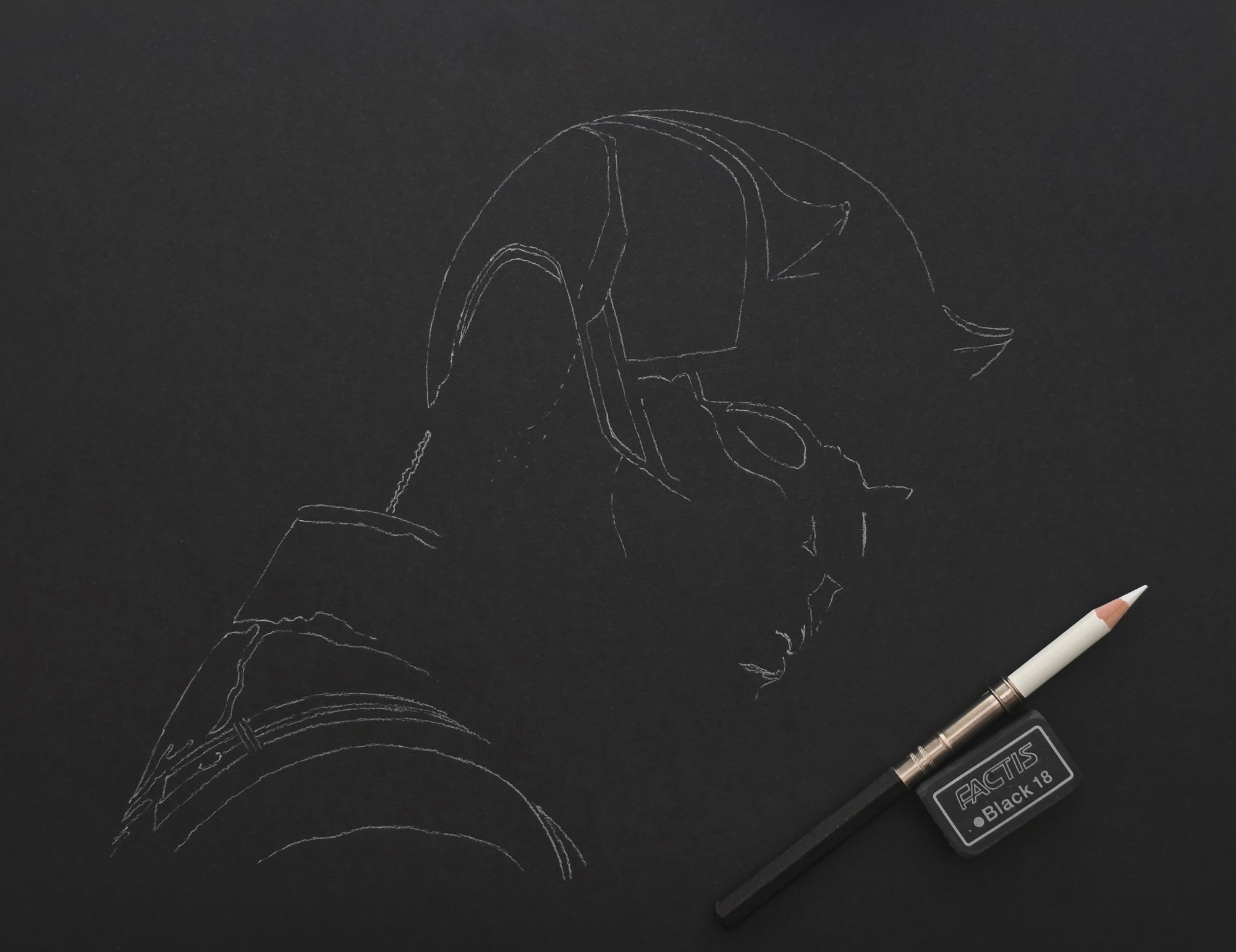 Outline of a Daredevil illustration 