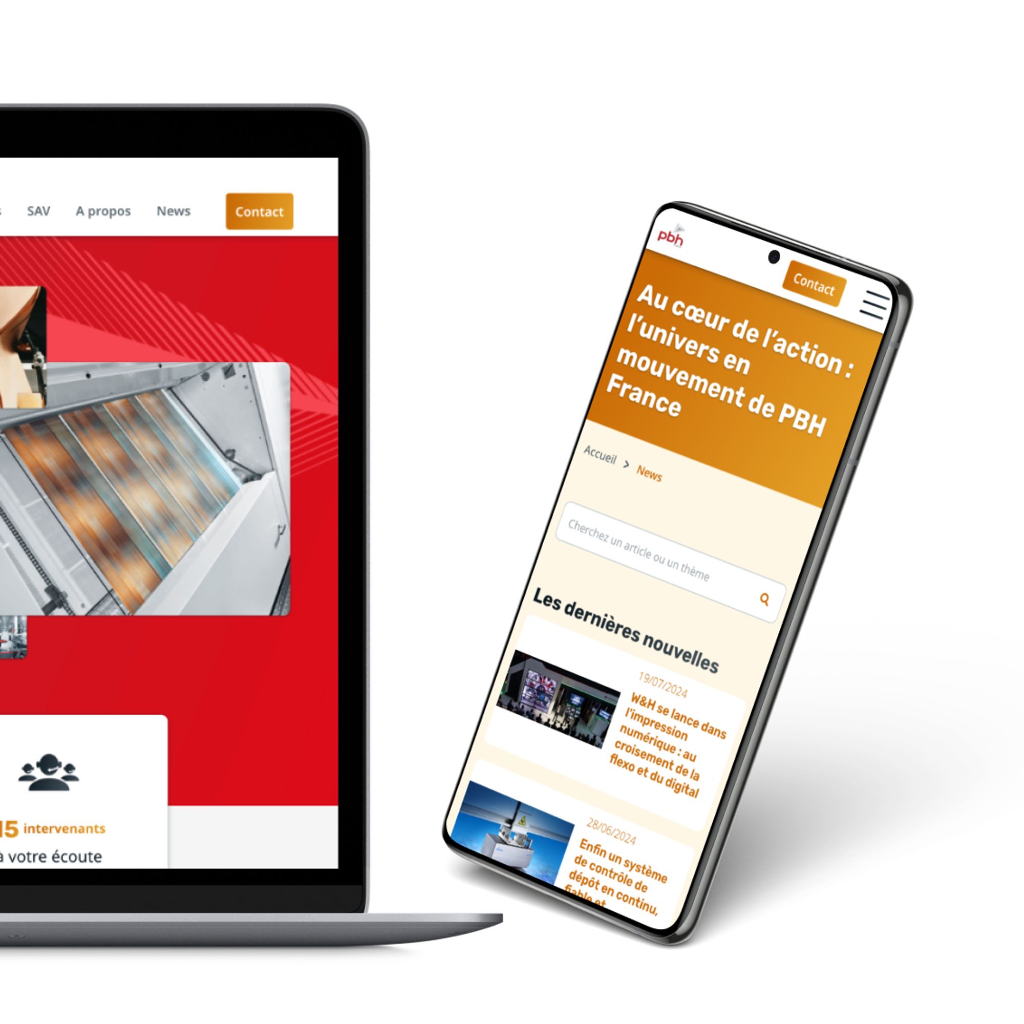 PBH France desktop & mobile interface – A responsive and intuitive UI for PBH France, optimized for desktop users, focusing on product categories and seamless navigation to boost engagement.