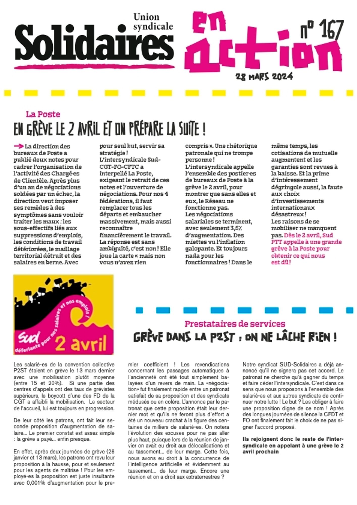 Une du bulletin