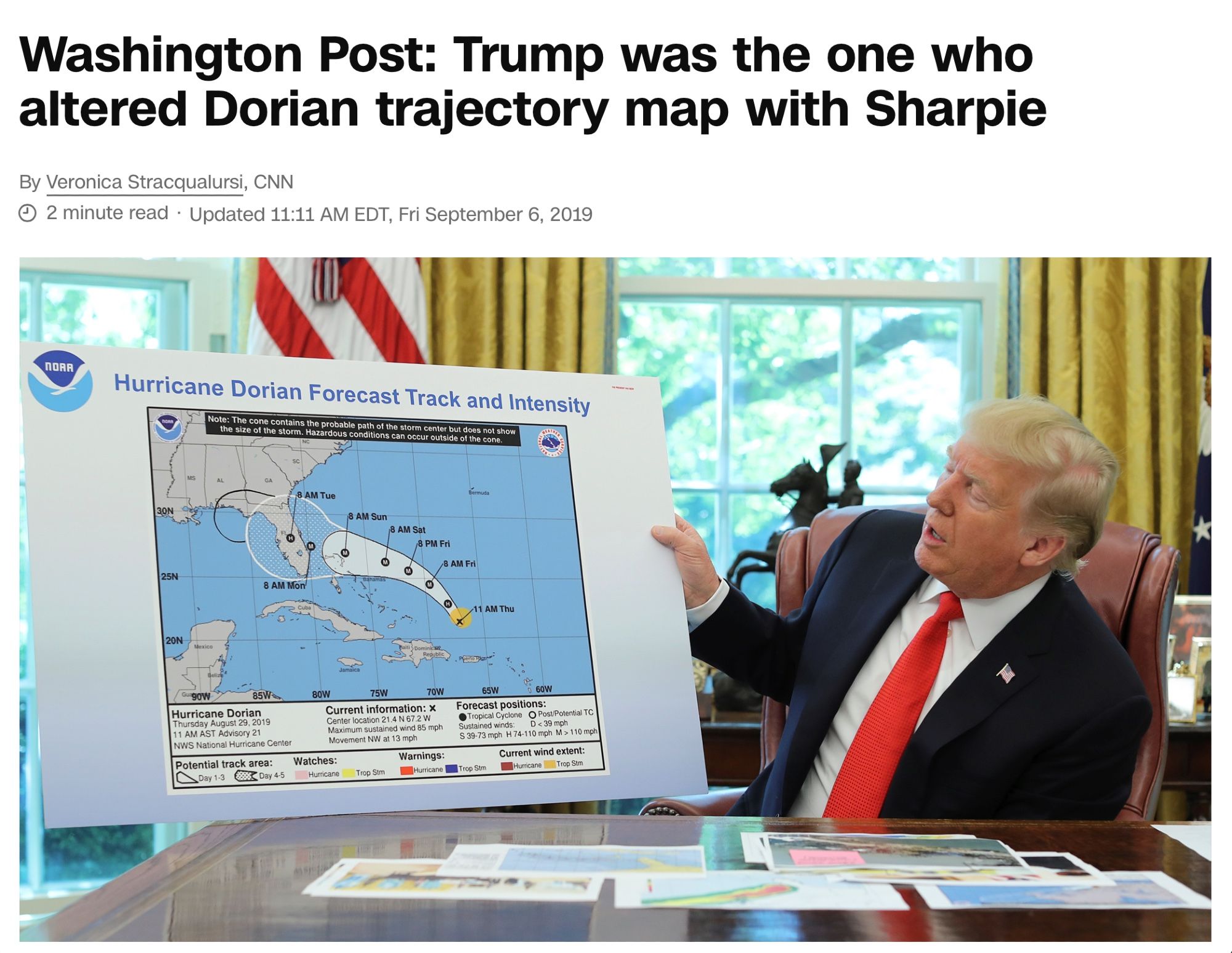 Remember when Trump altered a hurricane trajectory map with a sharpie?

It would be an absolute disaster that would cost many lives if this man were put in charge of national emergency management again.