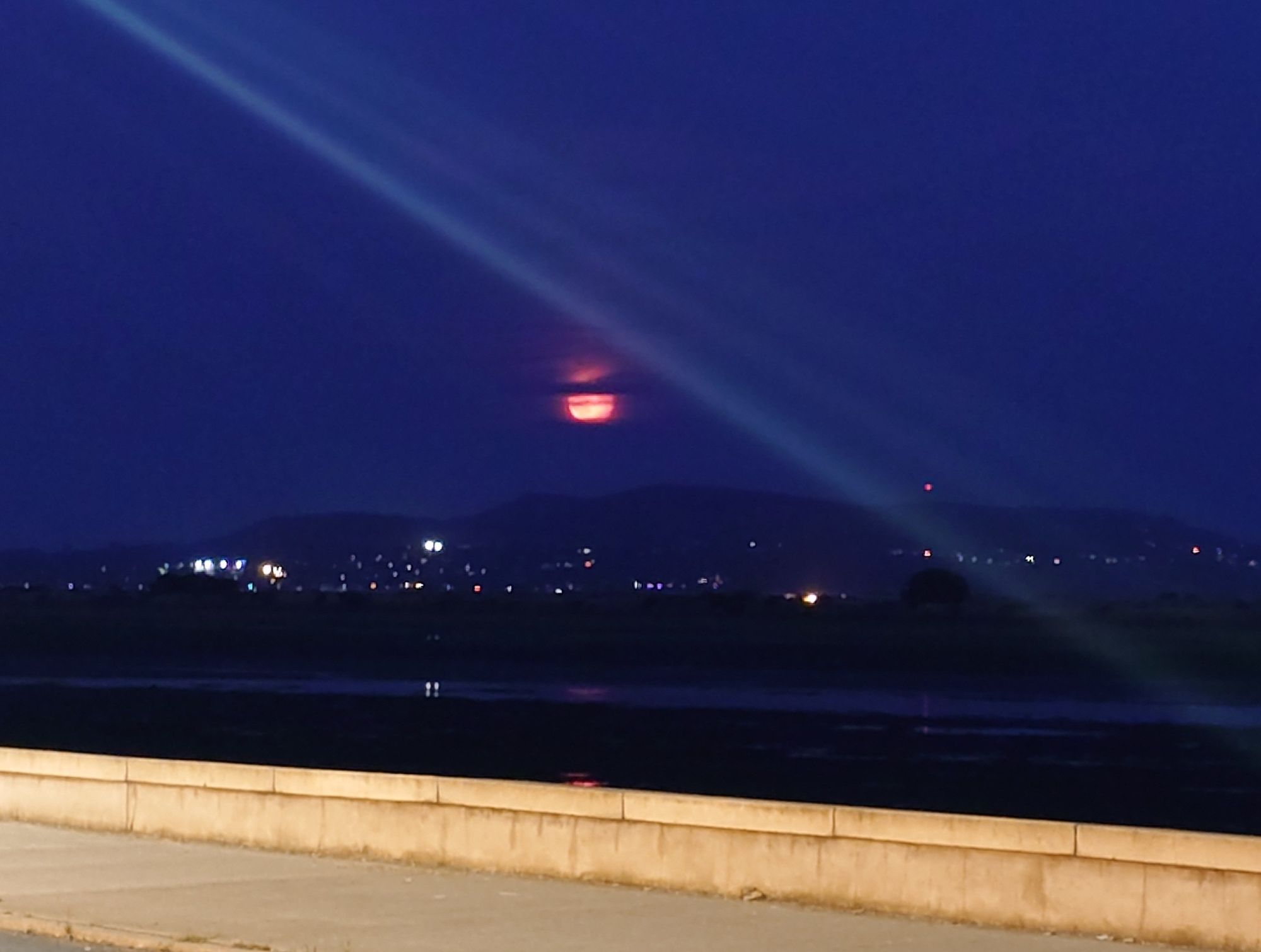 Red moon over Howth looking a bit like the eye of sauron from the Lord of the Rings