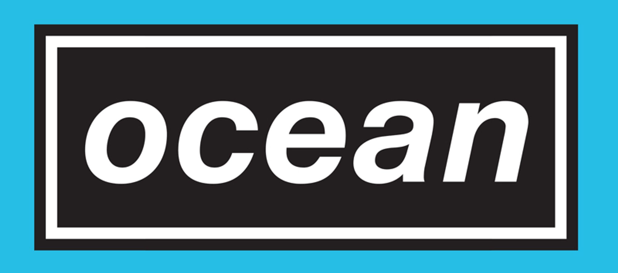 The Oasis logo, but I've manipulated it so it reads OCEAN. See? That's satire, that. They're both from Manchester and overhyped! Ha. Searing stuff.