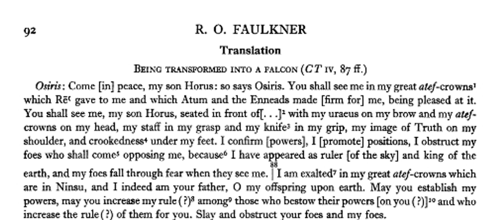 Coffin Texts Spell 313
R. O. Faulkner p92