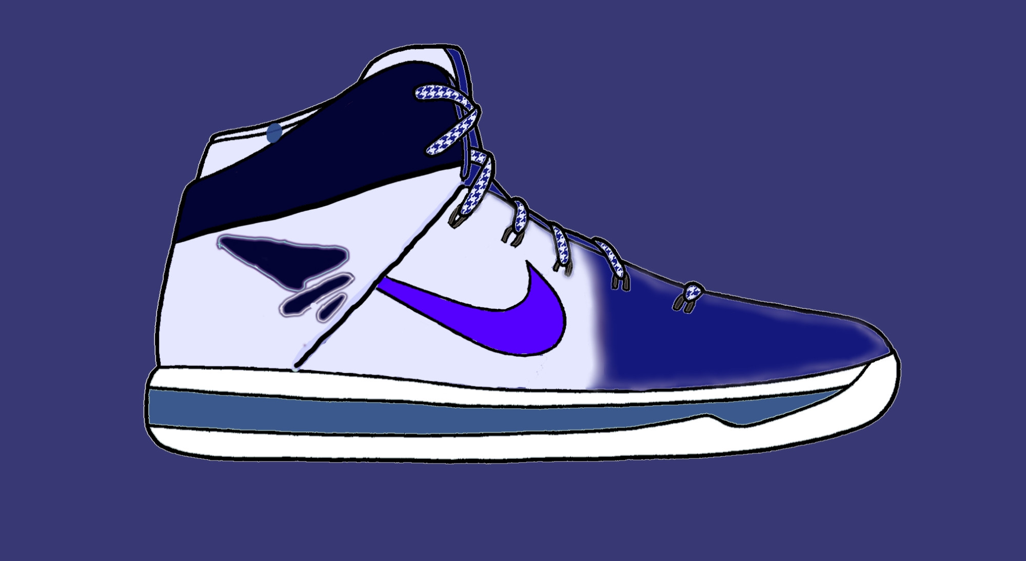 A side view of Amihan's shoes using the Air Jordan 31 base