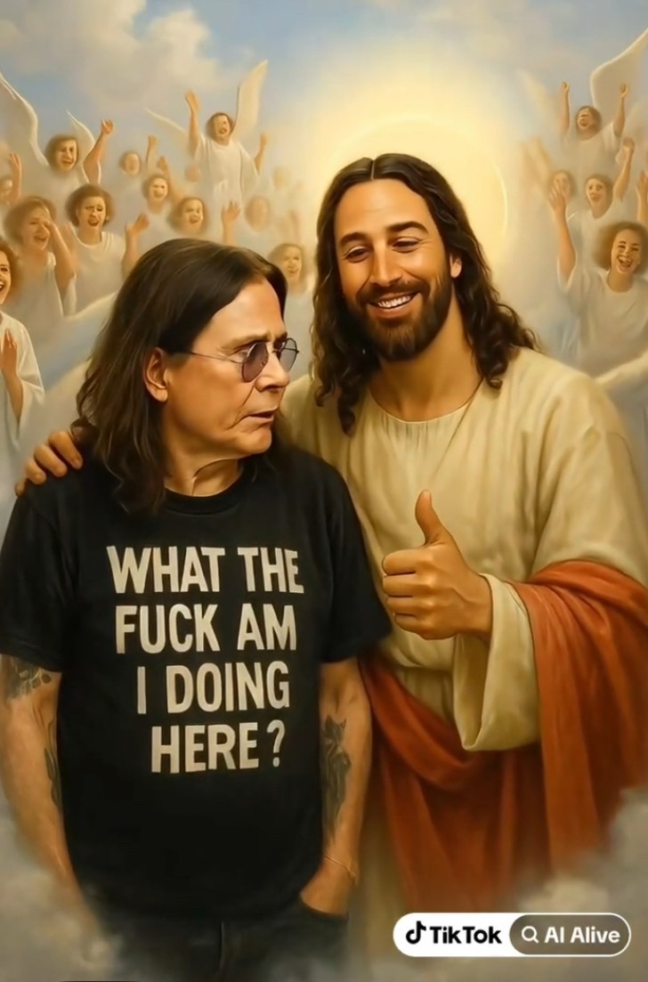 Ozzie and Jesus in heaven 