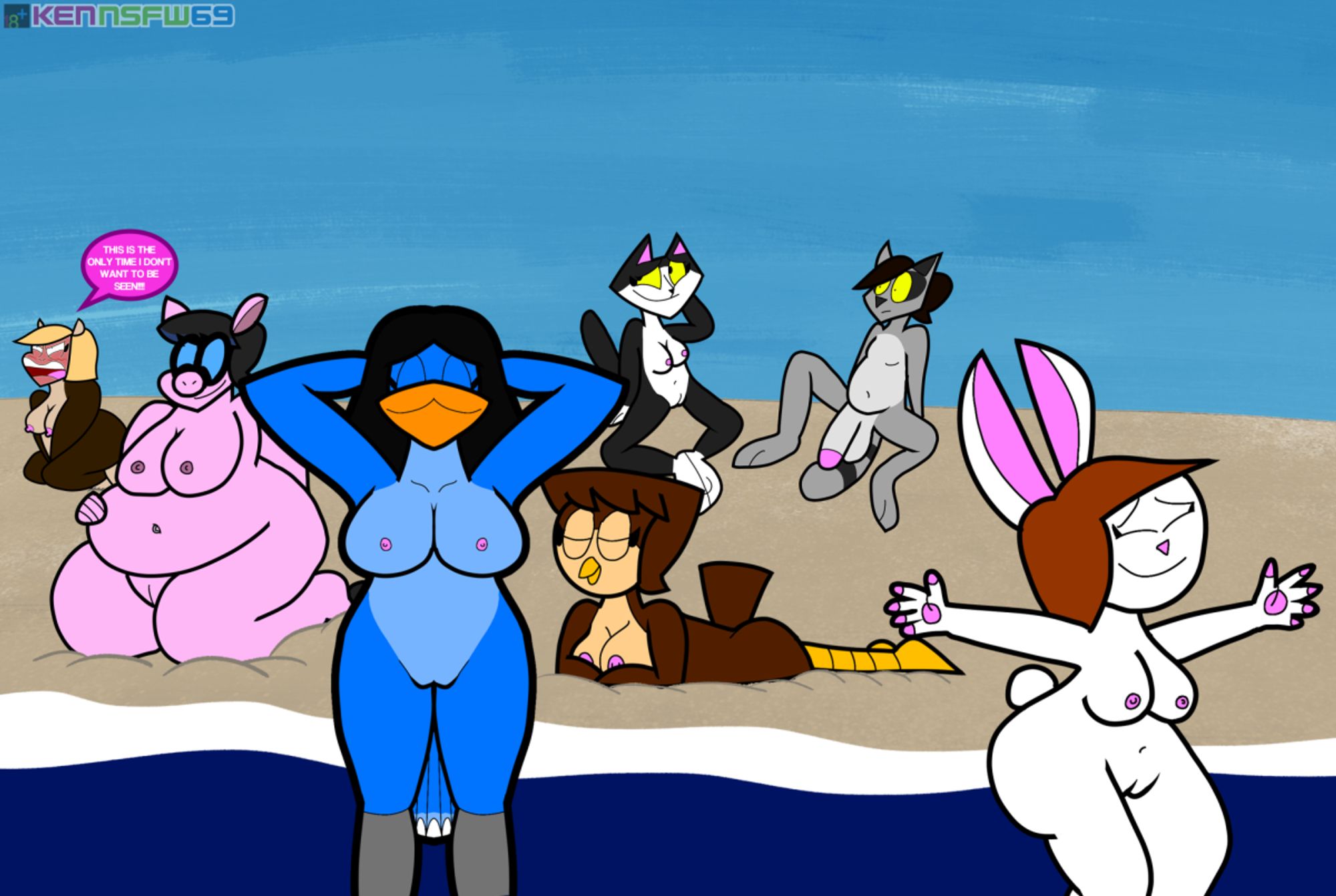 Seems that everyone of the SW characters (except Tina Scarlet) are enjoying being naked at the beach.