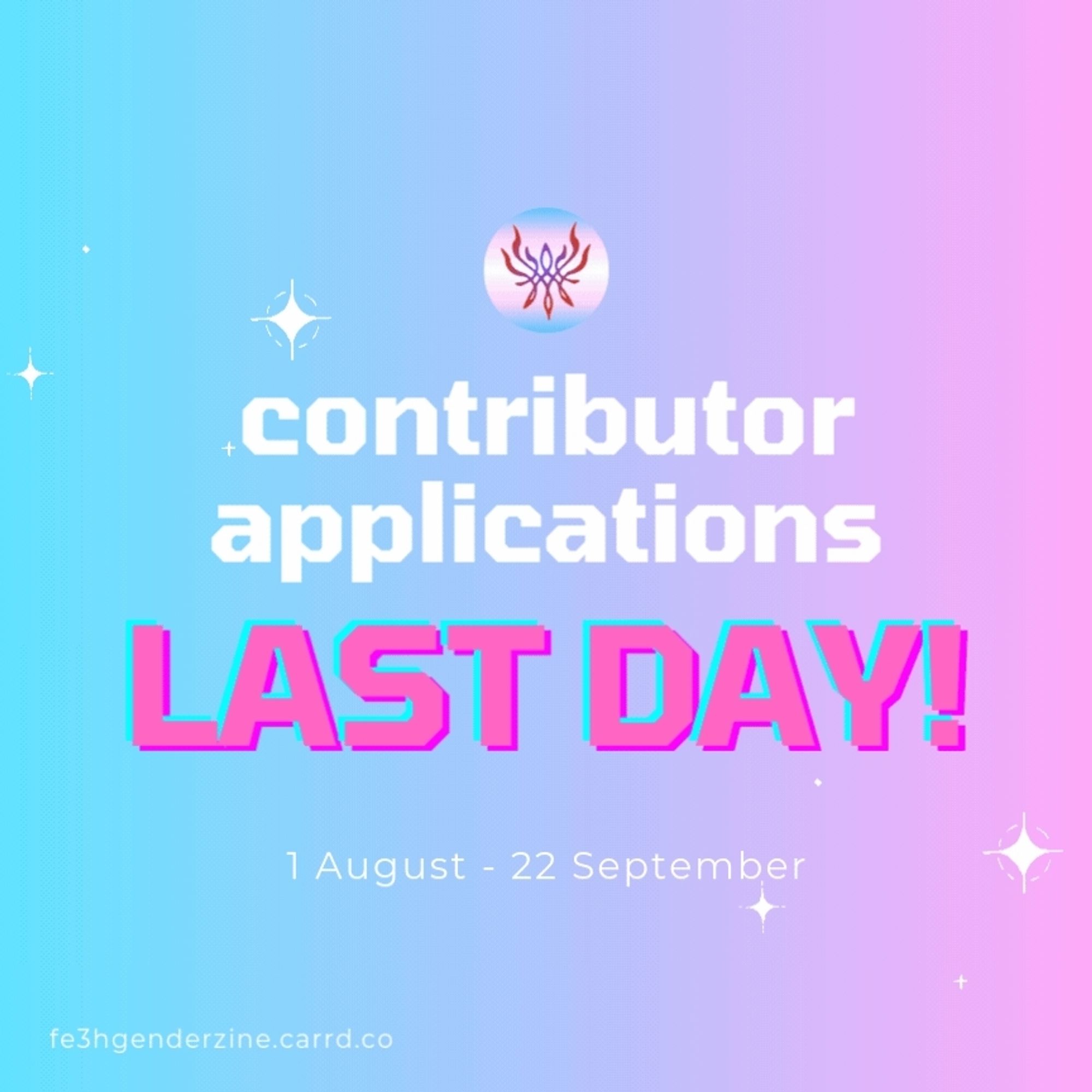 Contributor Applications

Last Day!