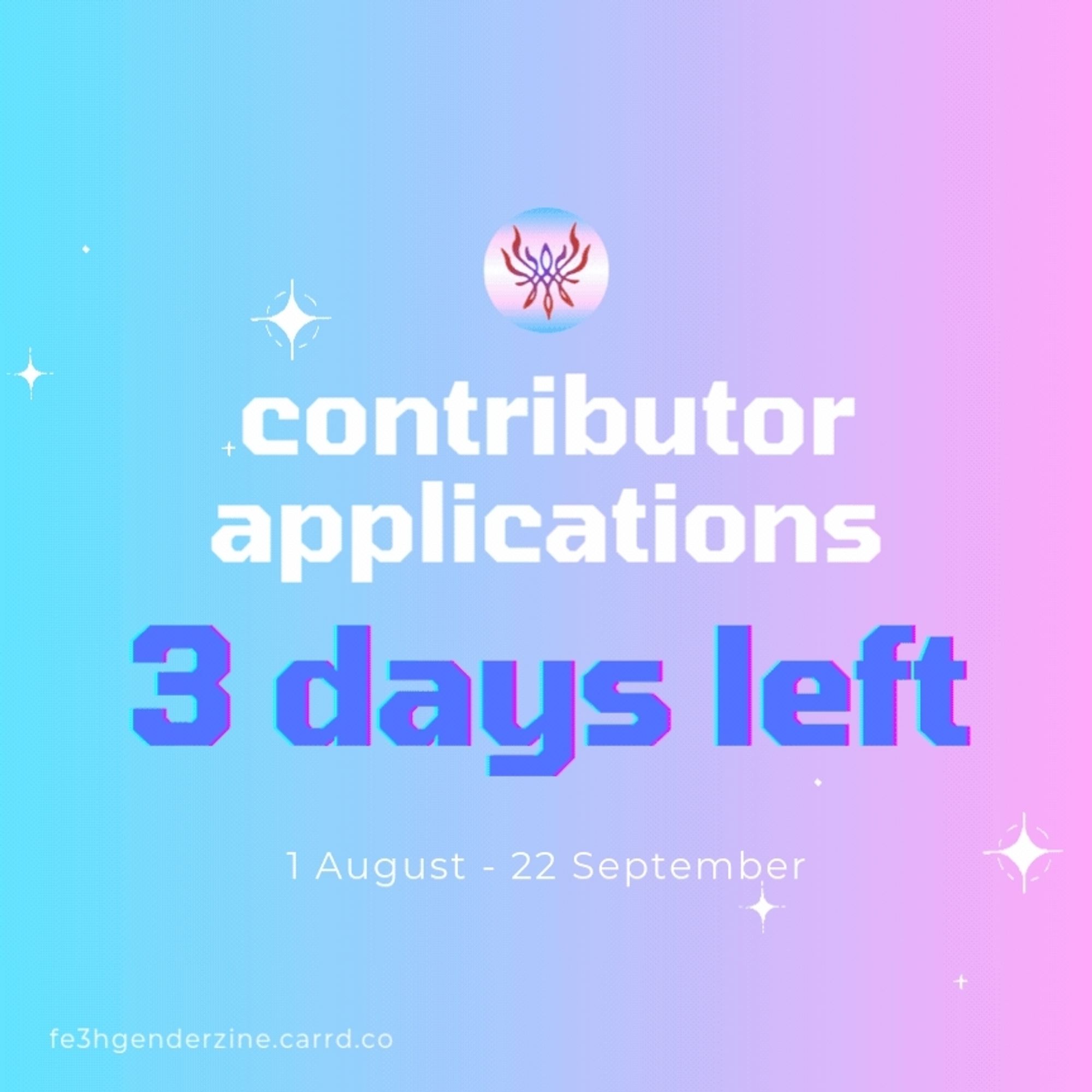 Contributor Applications

3 Days Left

1 Aug thru 22 Sept