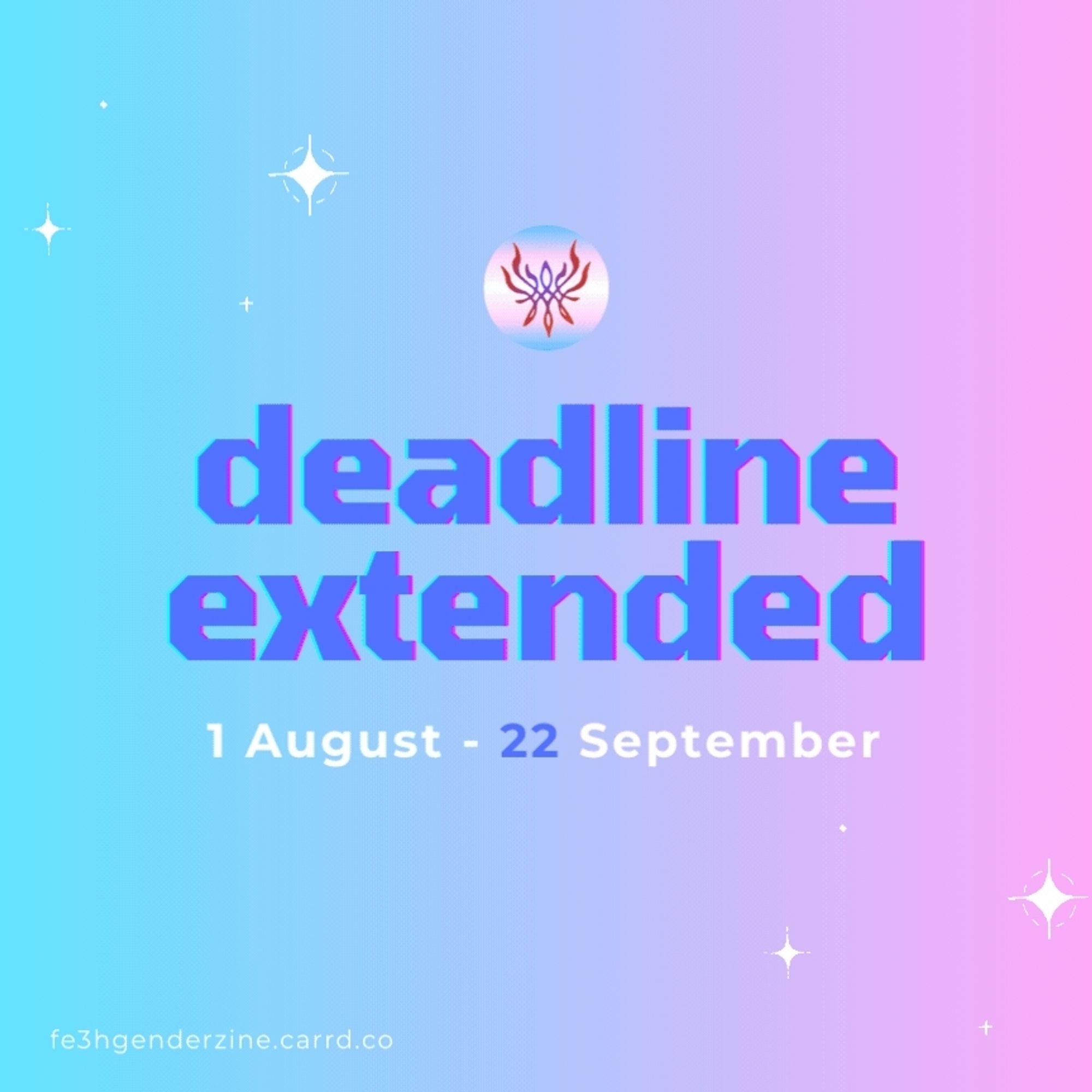 Deadline Extended: Aug 1 to Sept 22