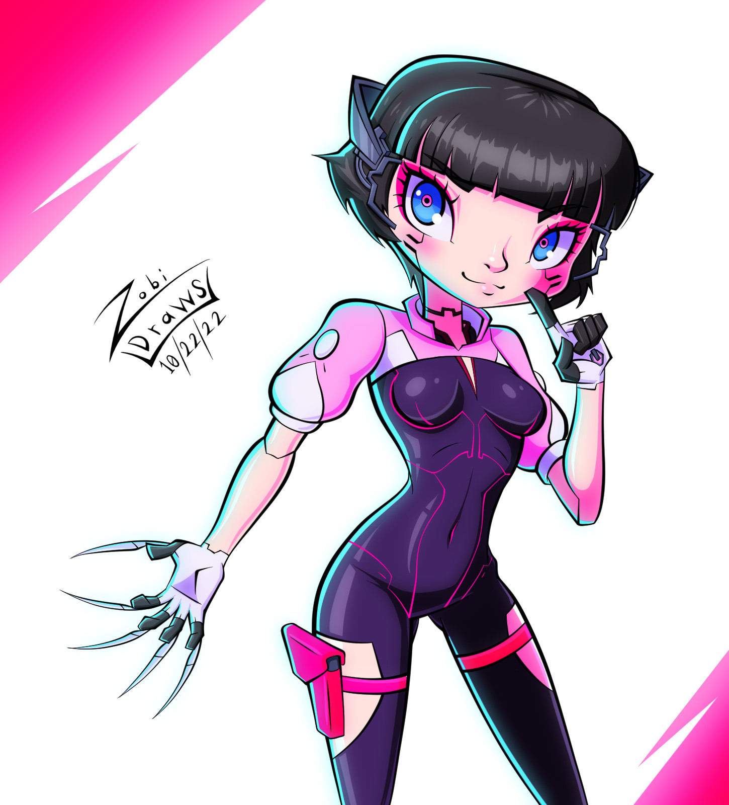 Fanart drawn by Zobi Draws of Sasha from the anime CyberPunk: Edgerunners