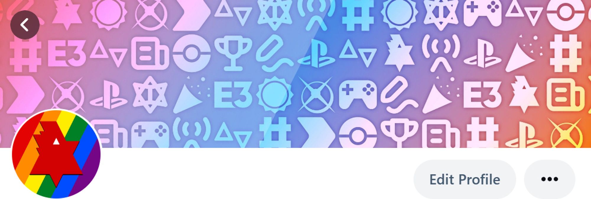 My previous Bluesky cover image. It features: Critical Chicken logos; symbols representing the website's News, Features, Reviews, Best Of, Live, and #ForTheGaymers sections; as well as Summer Game Fest, Ace Attorney, Nintendo Direct, Dungeons & Dragons, Pokémon, E3, and PlayStation symbols.