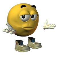 picture of a yellow emoji looking guy shrugging while staring at the camera