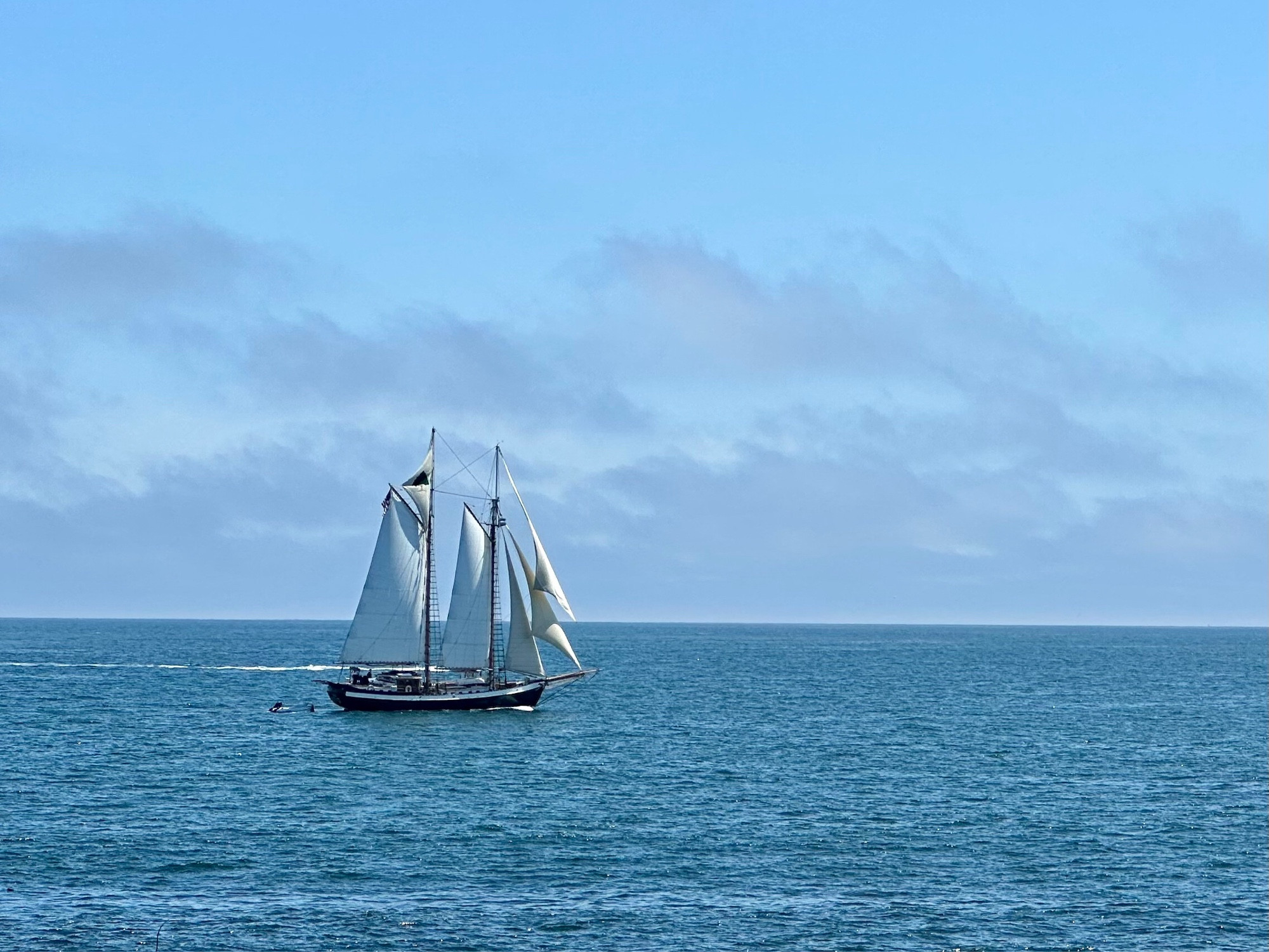 Neat sailboat off the coast of Jamestown Rhode Island 