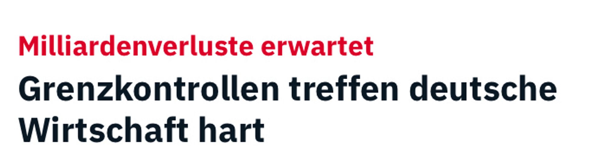 Milliardenverluste erwartet
Grenzkontrollen treffen deutsche Wirtschaft hart