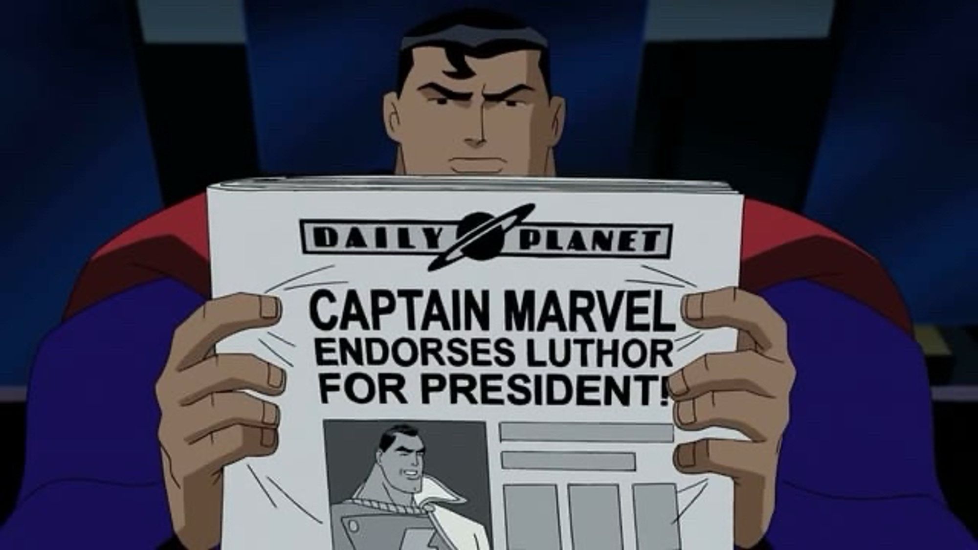 Shazam endorsing Lex Luthor